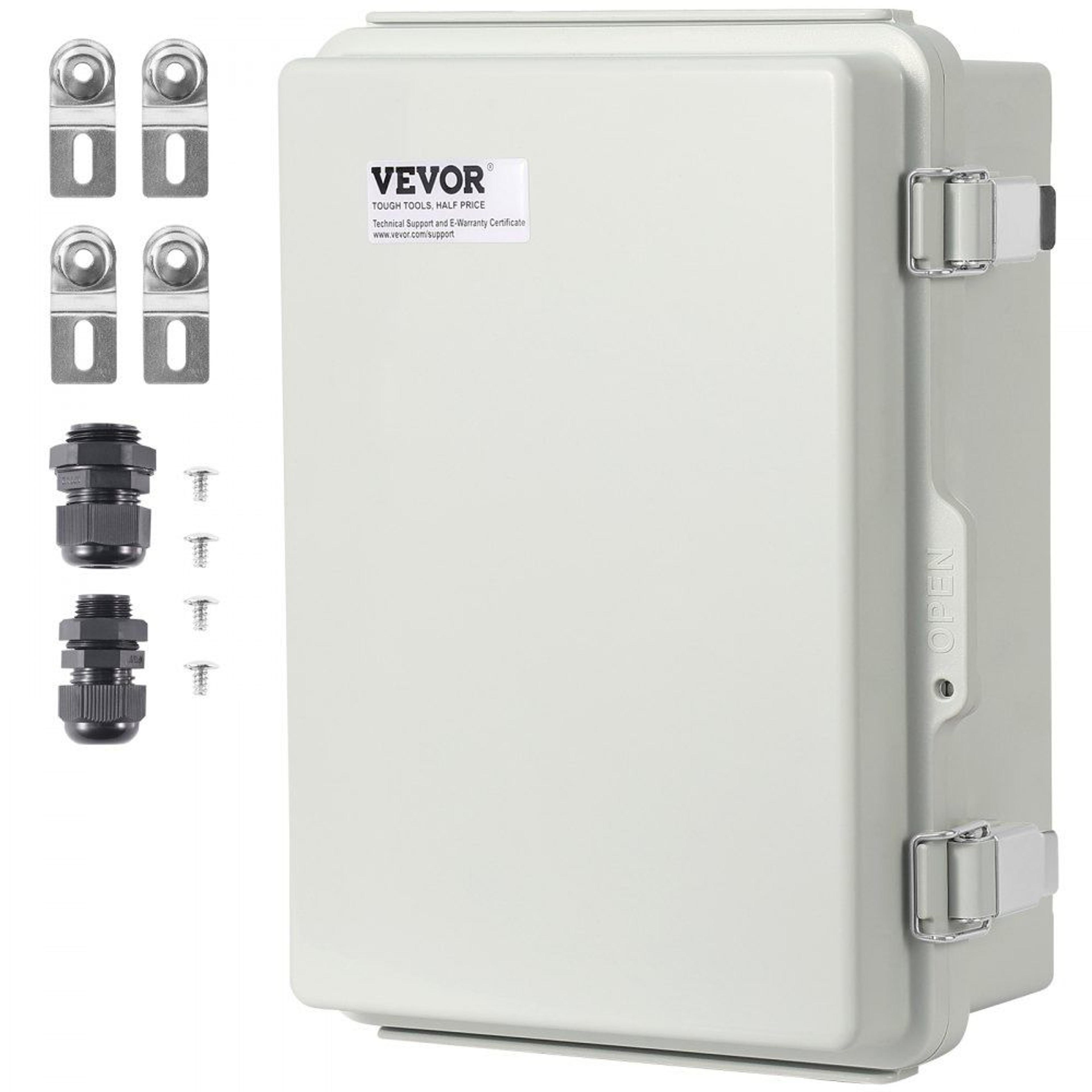 ip67 waterproof electrical junction box with durable abs enclosure and hinged cover