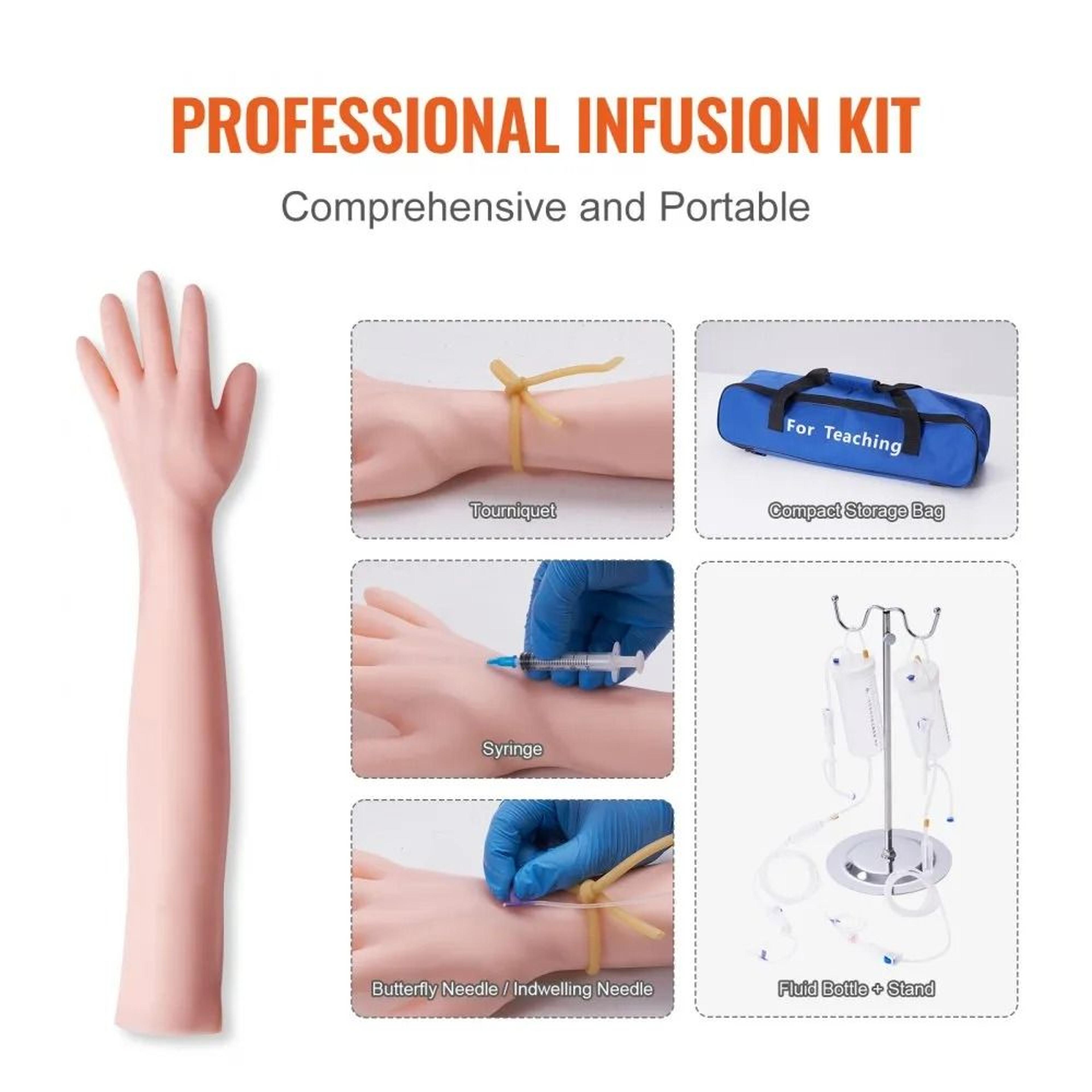 IV Practice Arm Phlebotomy Training Kit For Venipuncture And Blood Draw Practice 5
