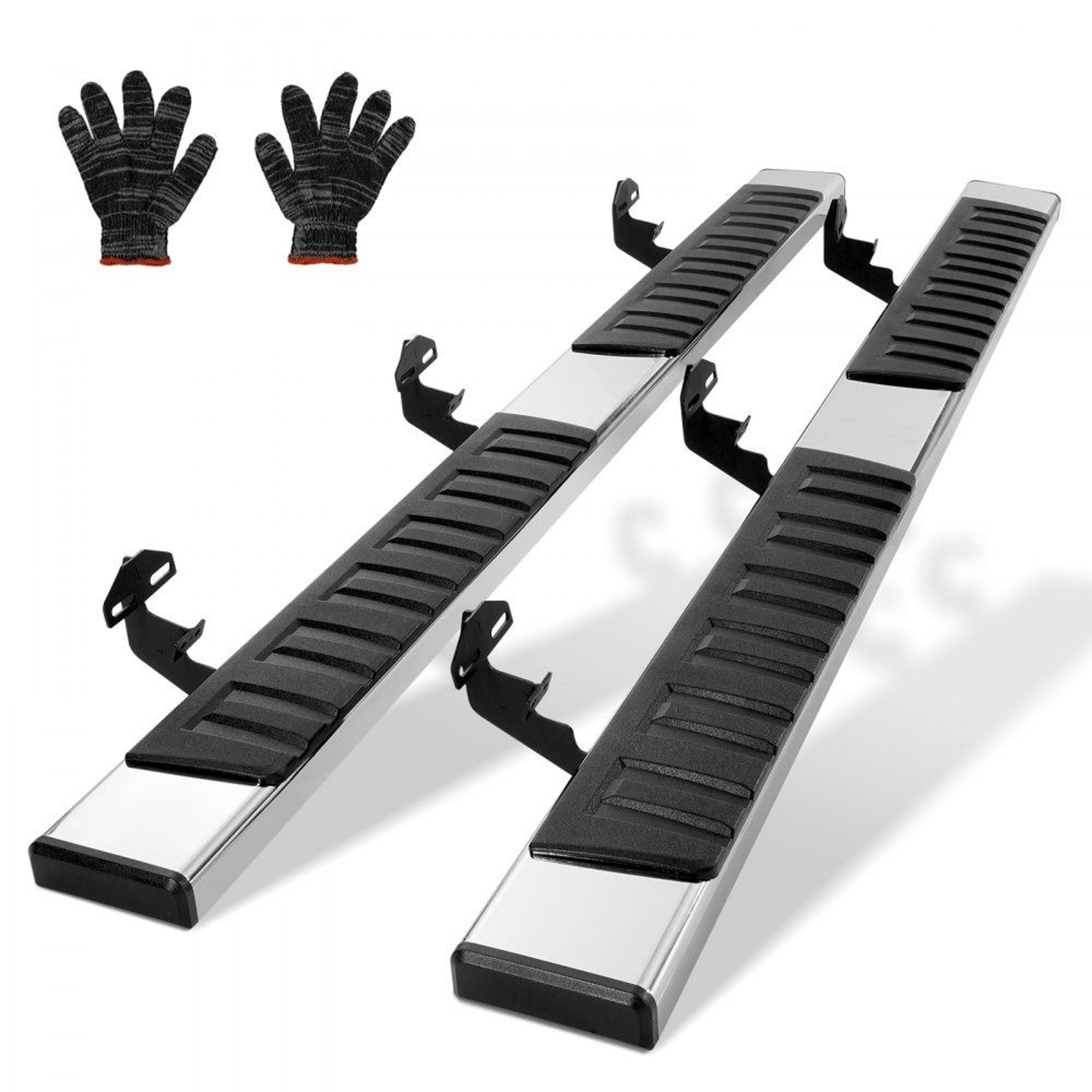 6 inch stainless steel running boards for ram crew cab with non slip side steps