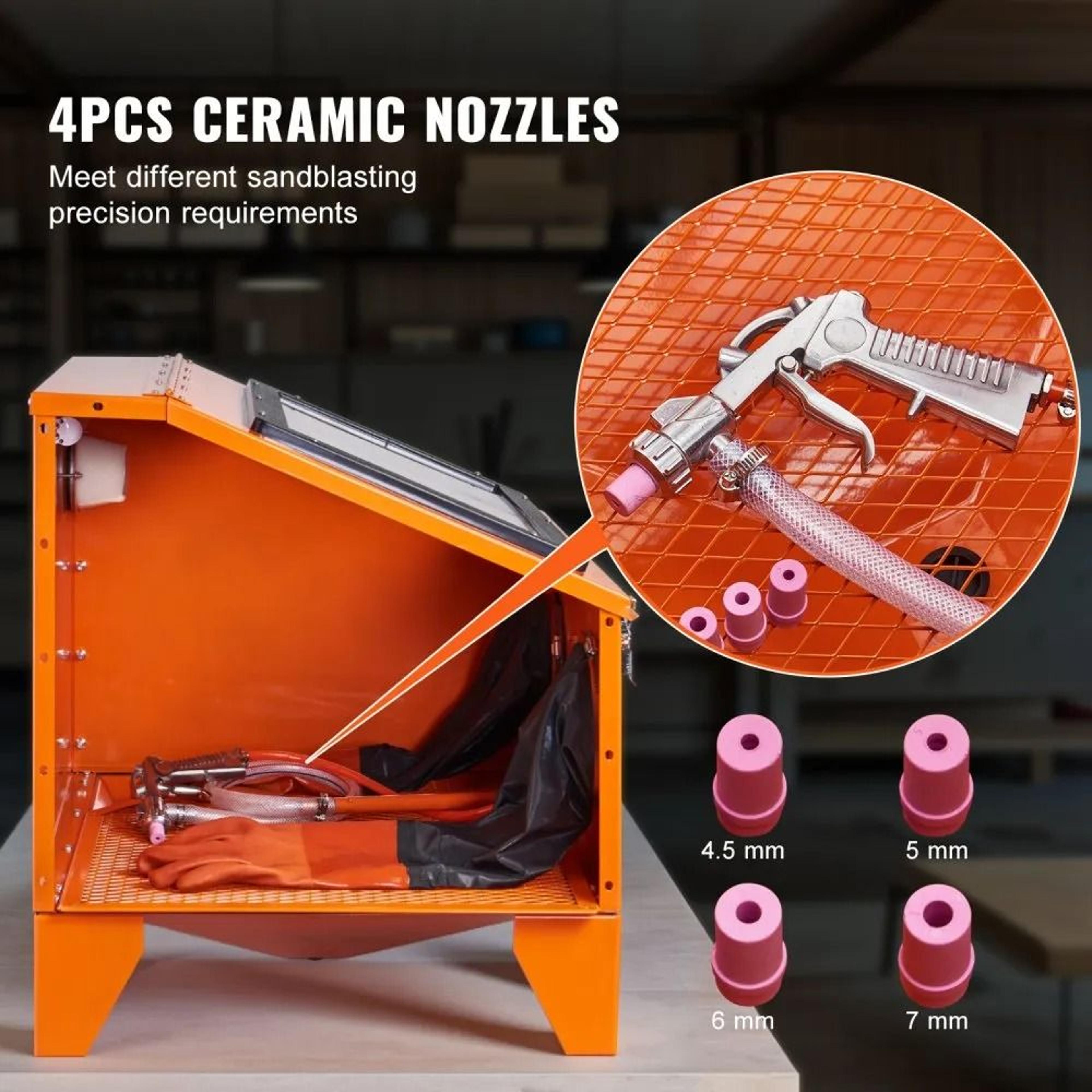 40 Gallon Sandblasting Cabinet Benchtop Sand Blaster For Rust And Paint Removal 4