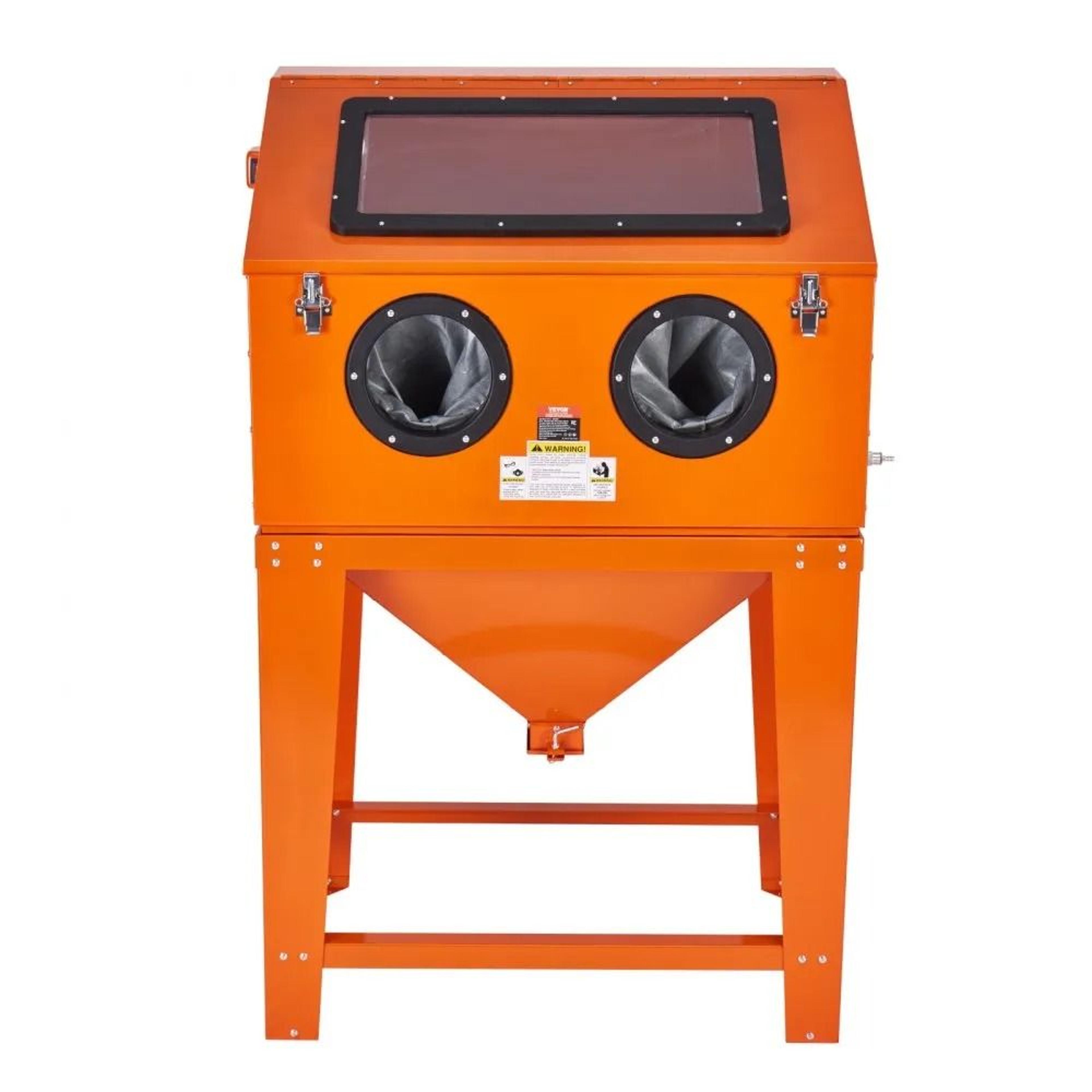 90 Gallon Sandblasting Cabinet With Dust Collector For Rust And Paint Removal 8