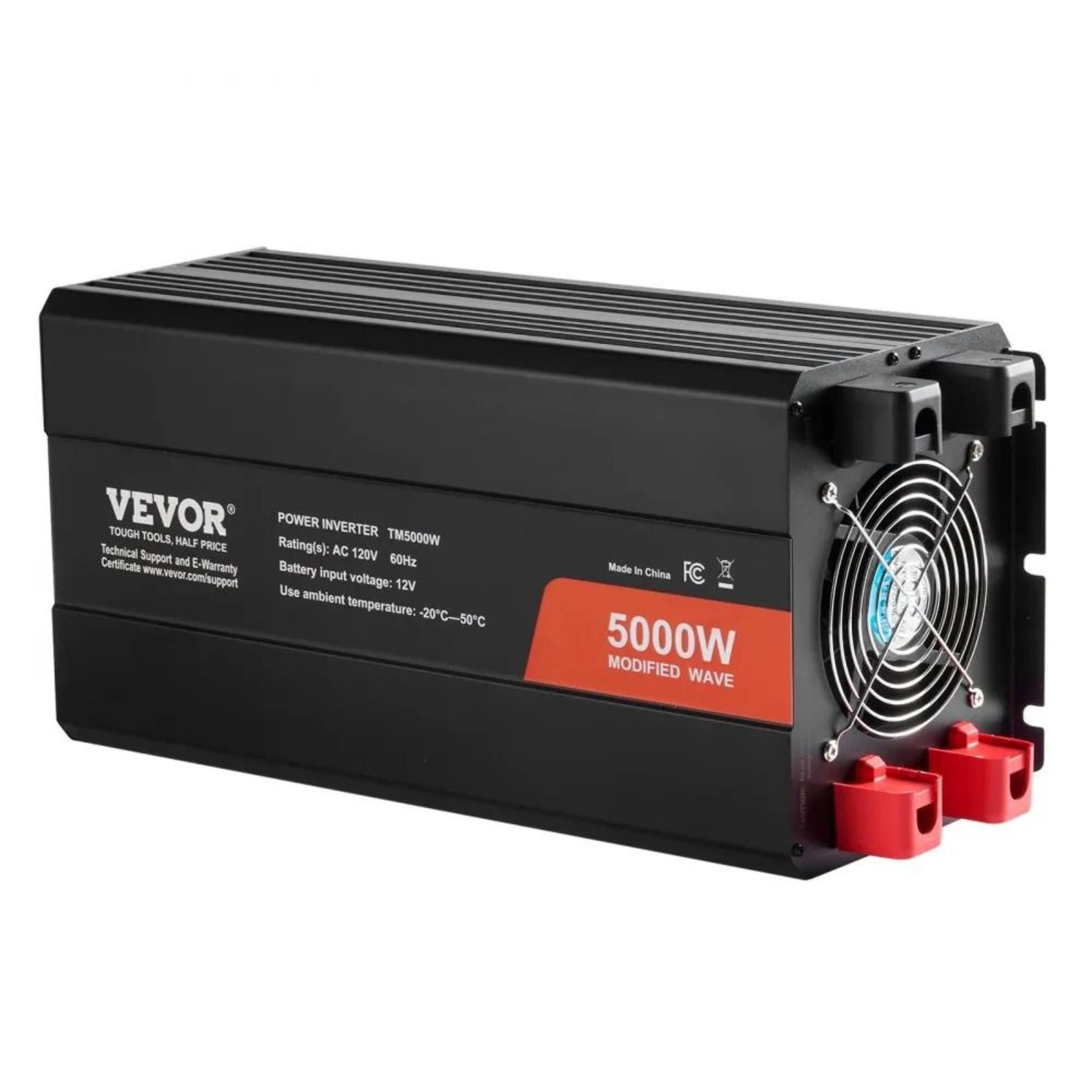 5000W Modified Sine Wave Power Inverter 12V To 120V With LCD Remote And Multi Device Charging 7