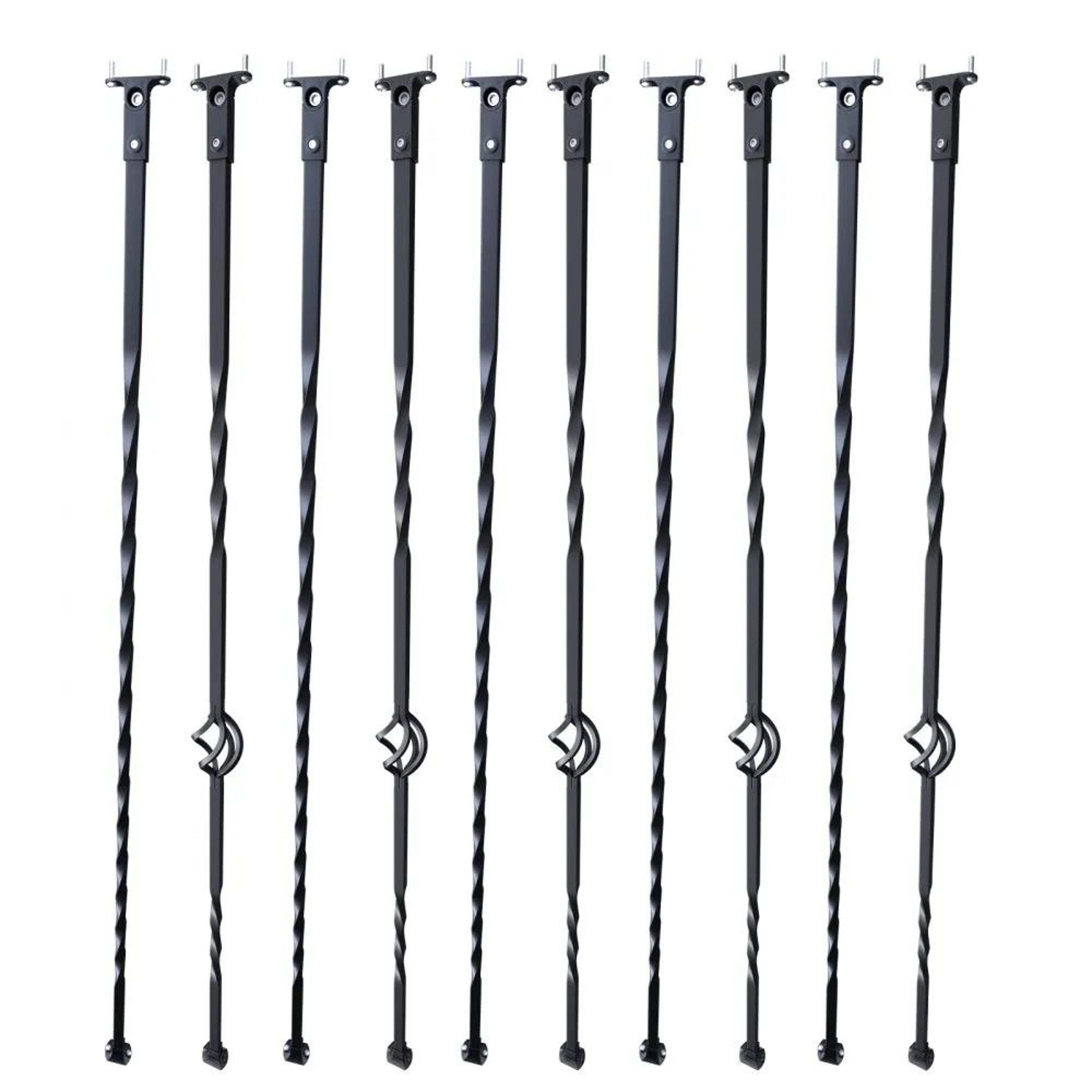 decorative metal stair balusters 44 inch galvanized steel railing spindles 10 pack