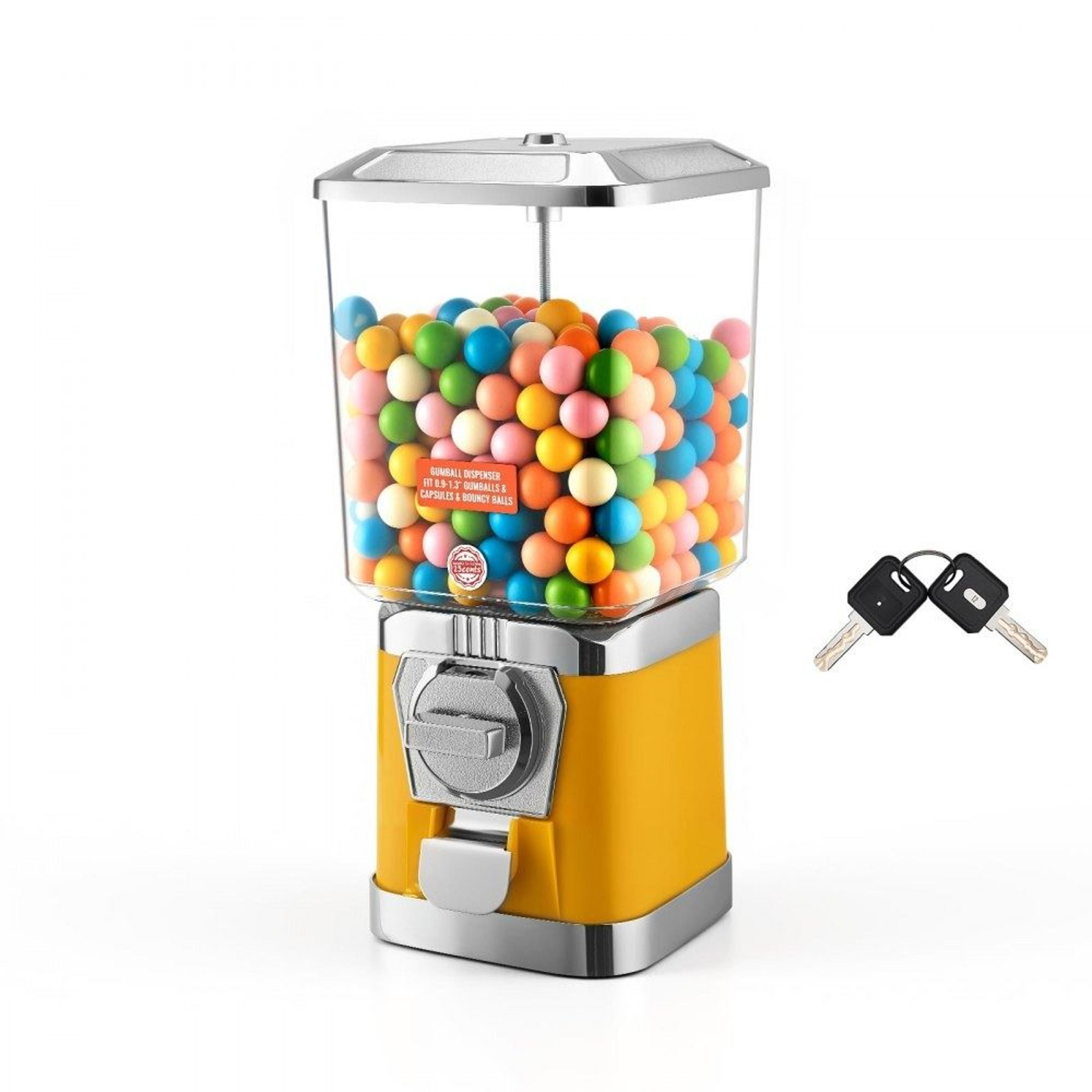 17 inch coin operated gumball machine large capacity candy and capsule toy dispenser