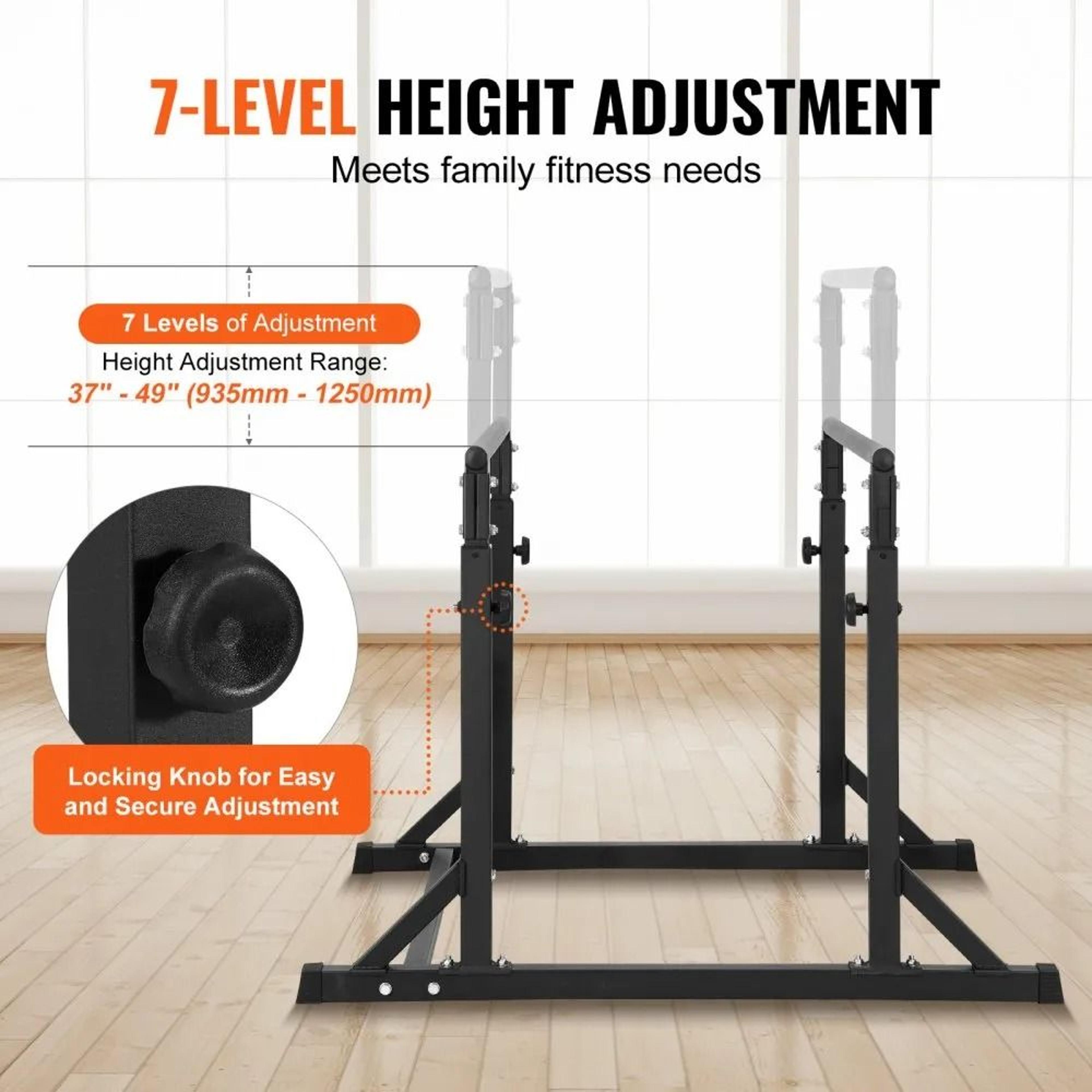 Adjustable Heavy Duty Dip Bar Station For Home Gym Strength Training 5