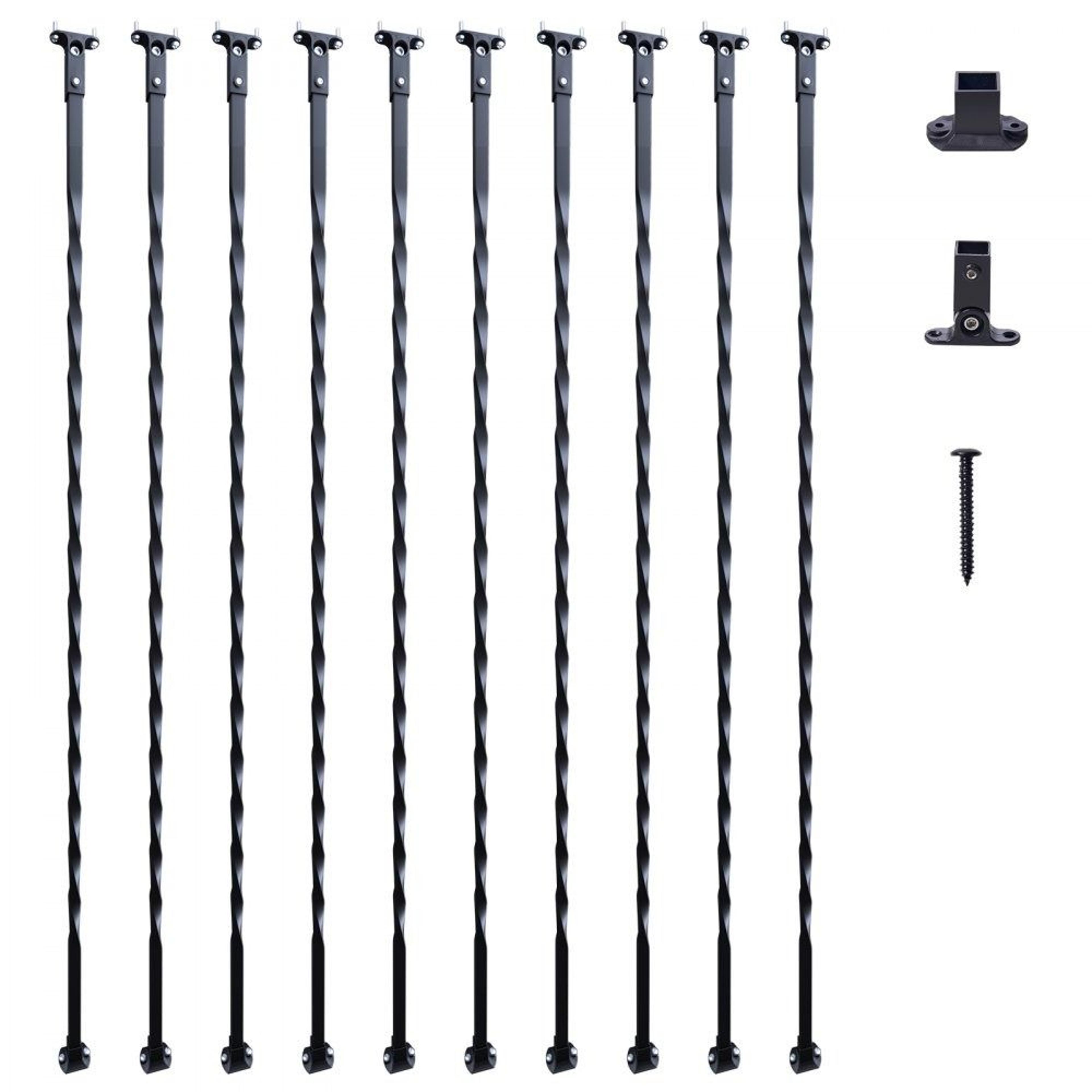 44 inch metal stair balusters spiral galvanized steel decorative railing spindles 10 pack