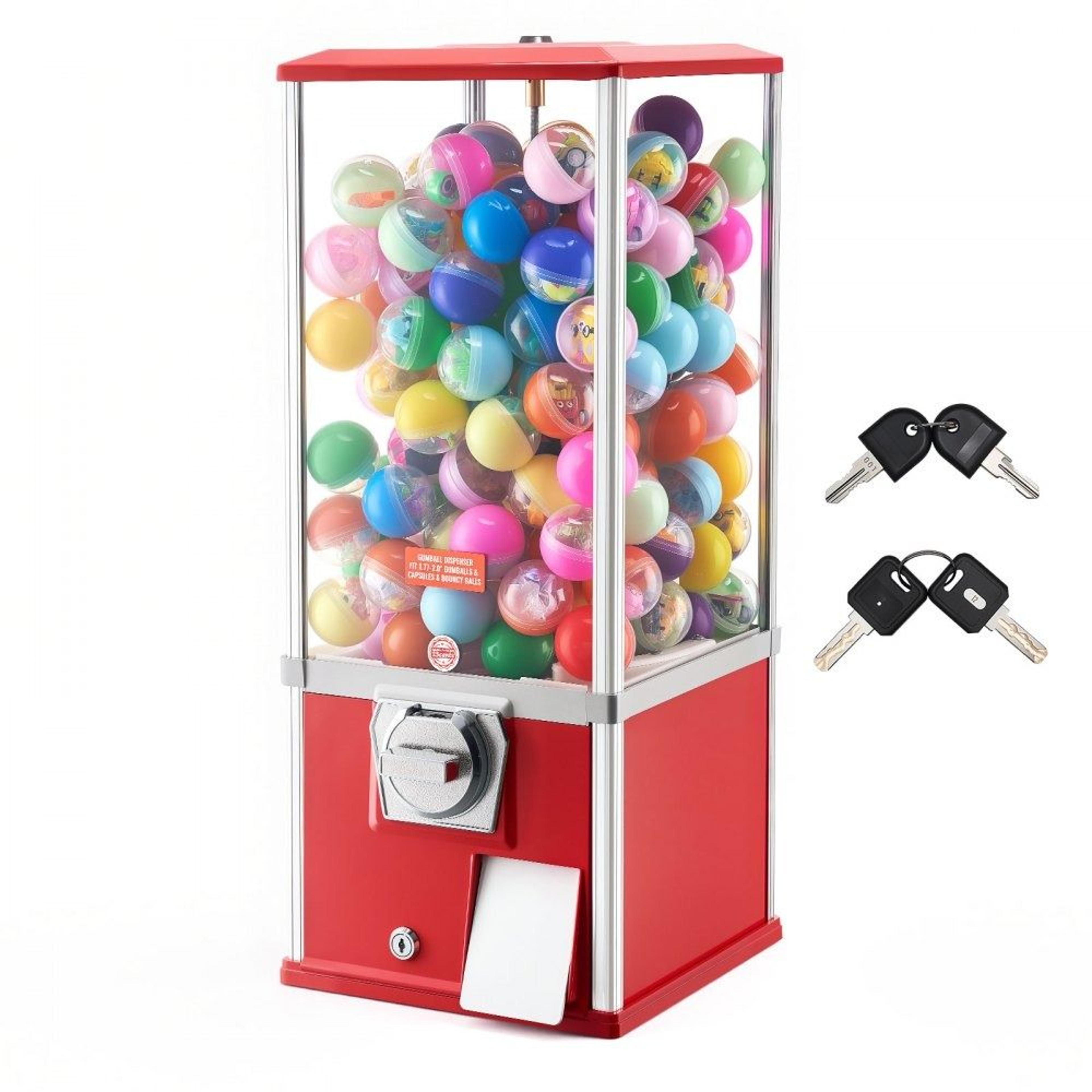 25 inch gumball machine coin operated capsule toy dispenser for candy bouncy balls and parties