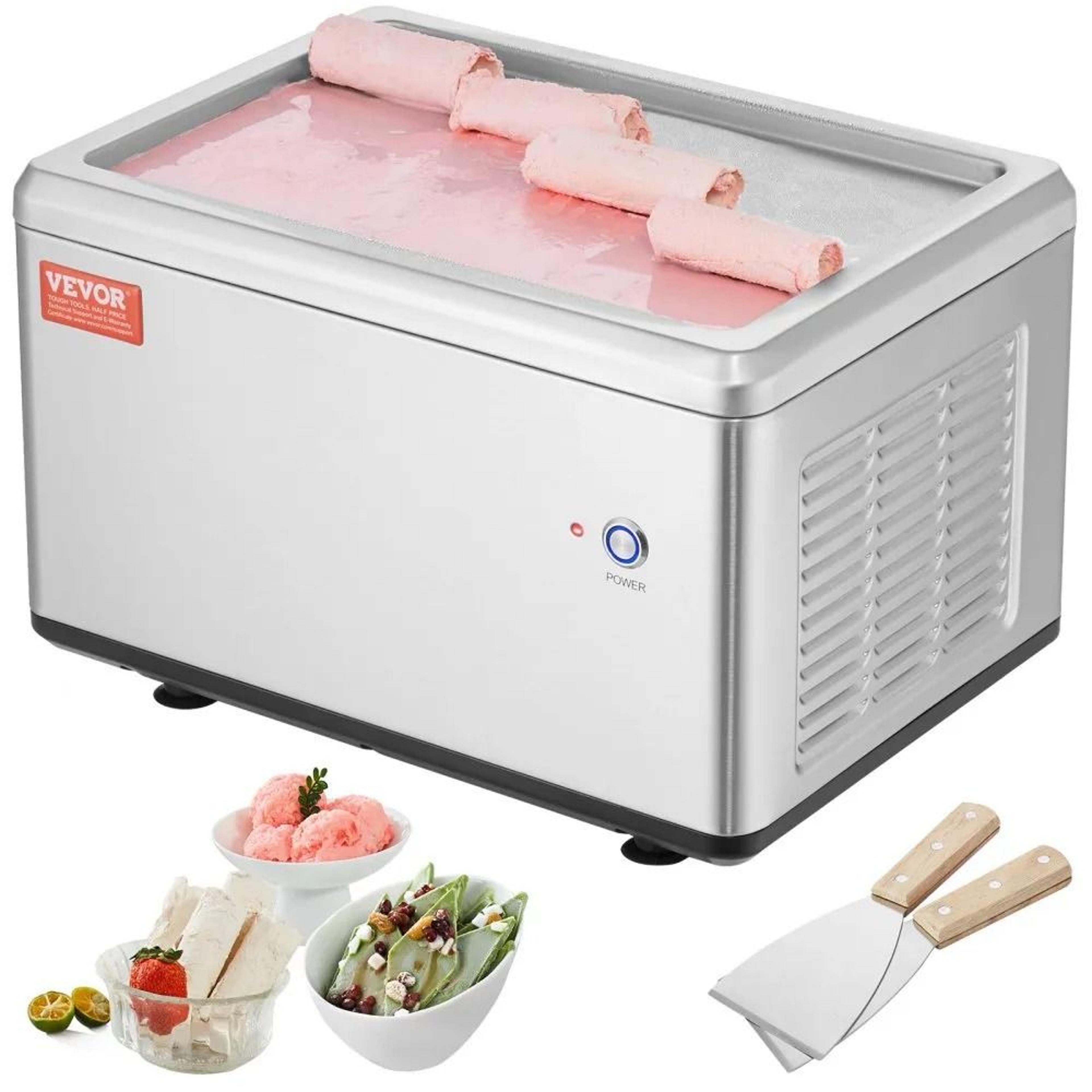 fried ice cream roll machine with rapid cooling stainless steel rolled ice cream maker