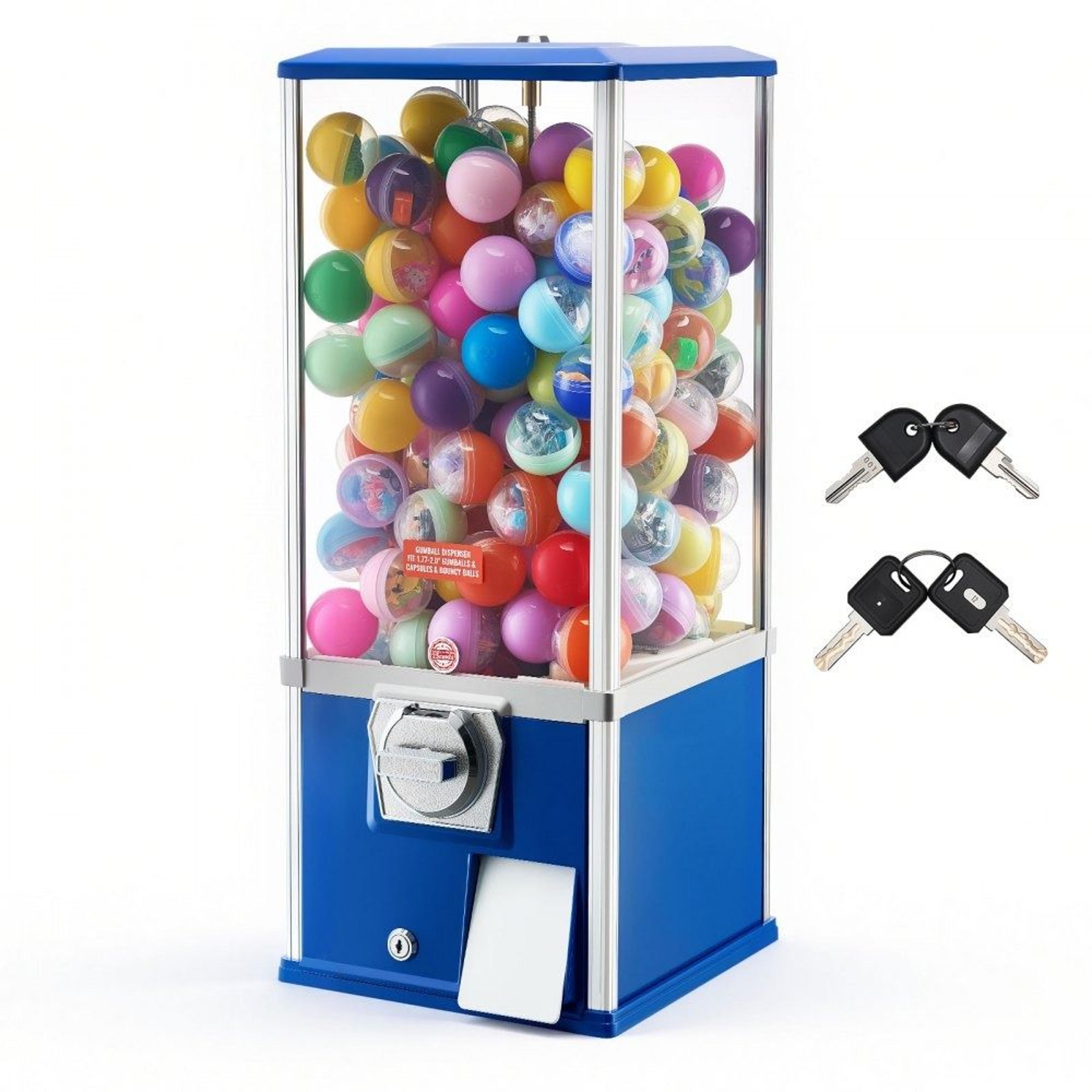 25 inch coin operated gumball machine large capacity capsule toy and candy dispenser