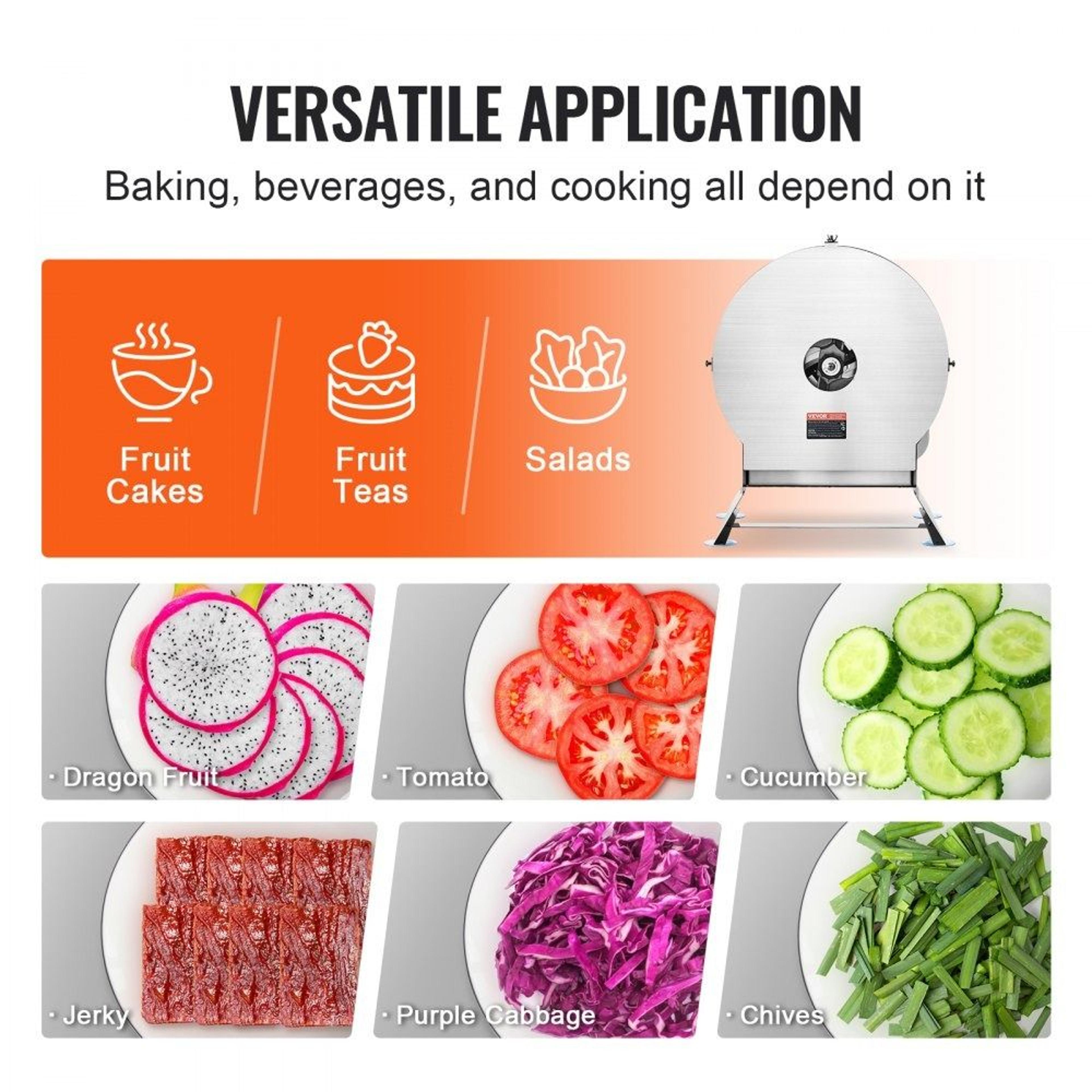 Commercial Electric Vegetable Slicer With Adjustable Thickness And Manual Mode 2