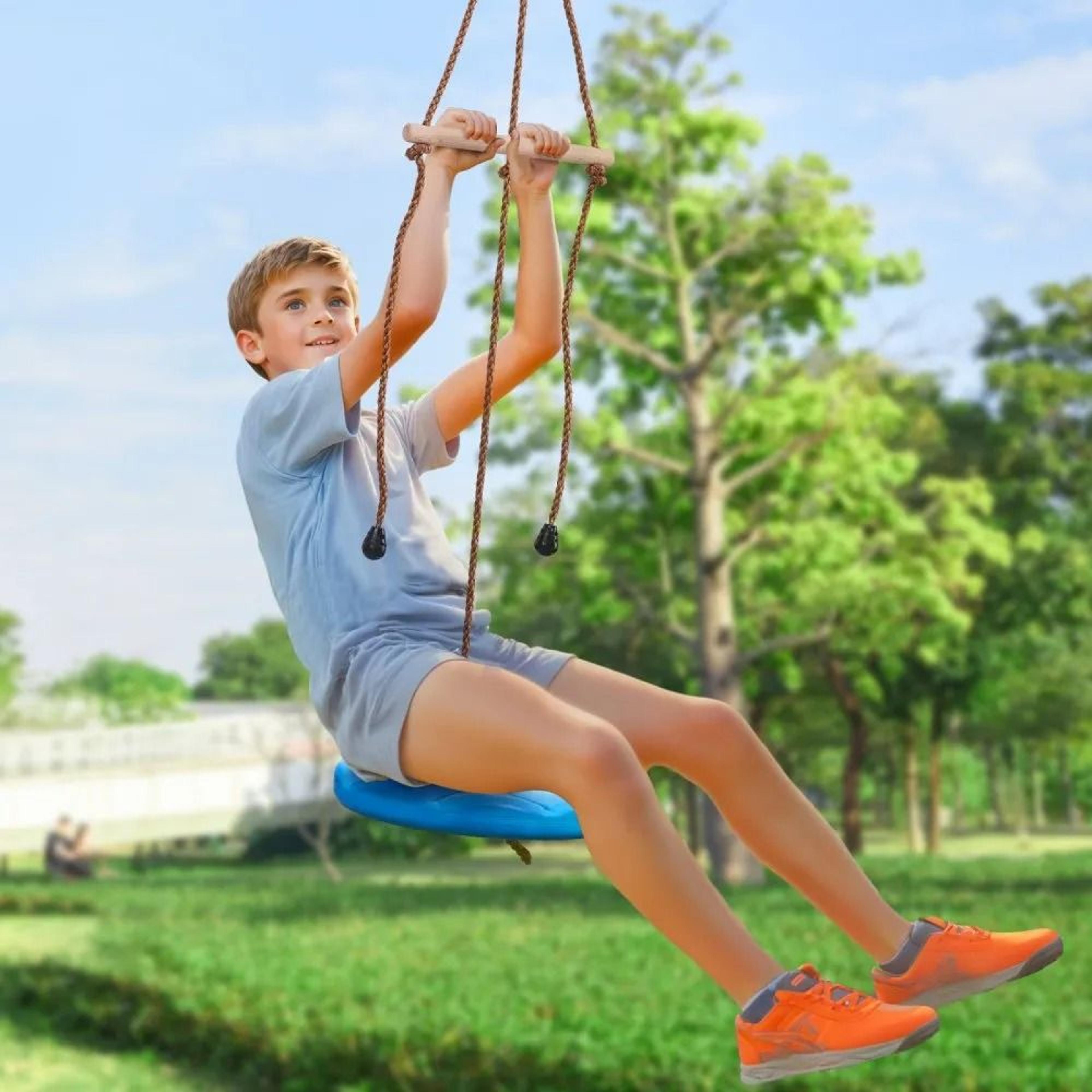 52 Ft Backyard Zipline Kit With Safety Harness Swing Seat And Handlebar 6