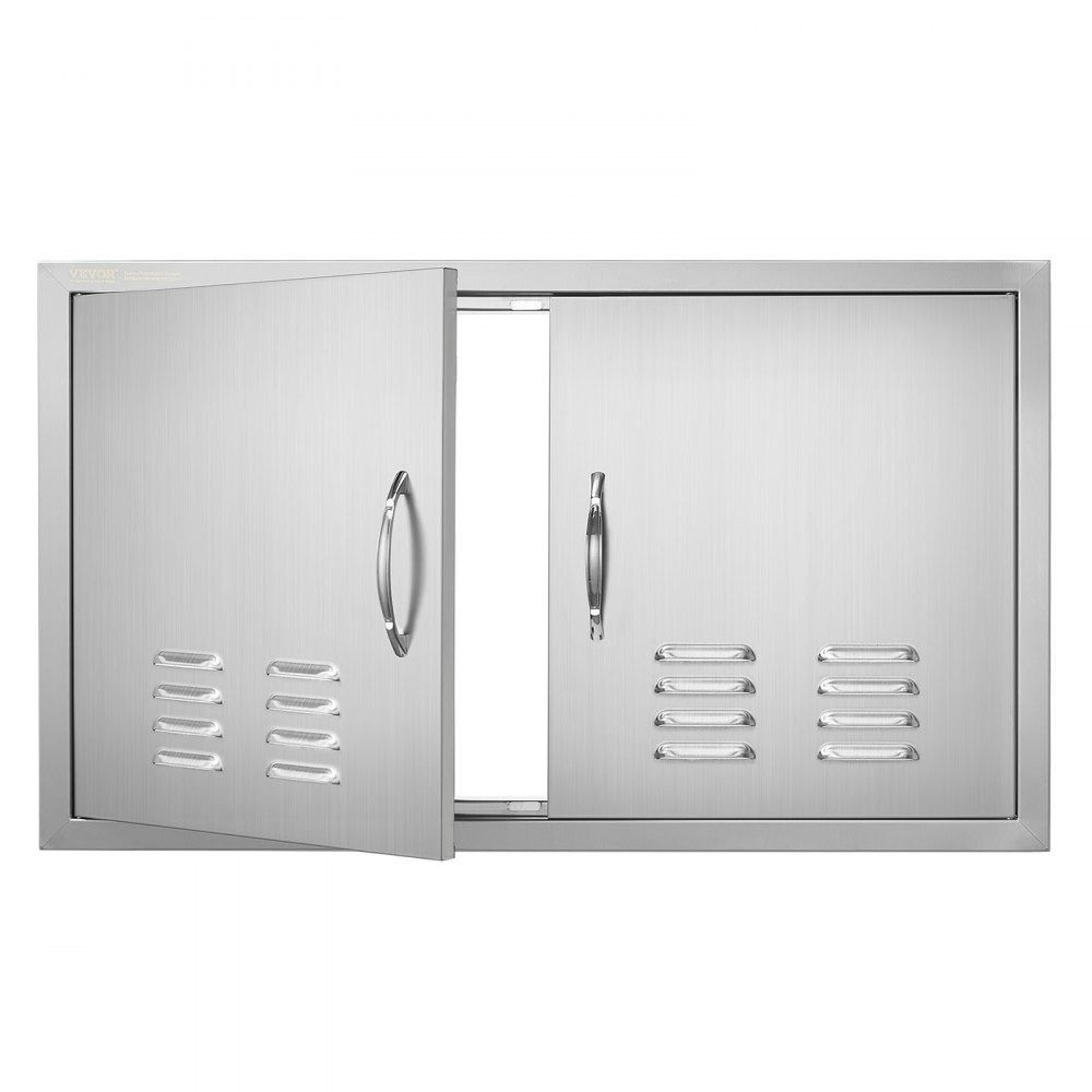 36 x 21 stainless steel bbq access door with vents for outdoor kitchen