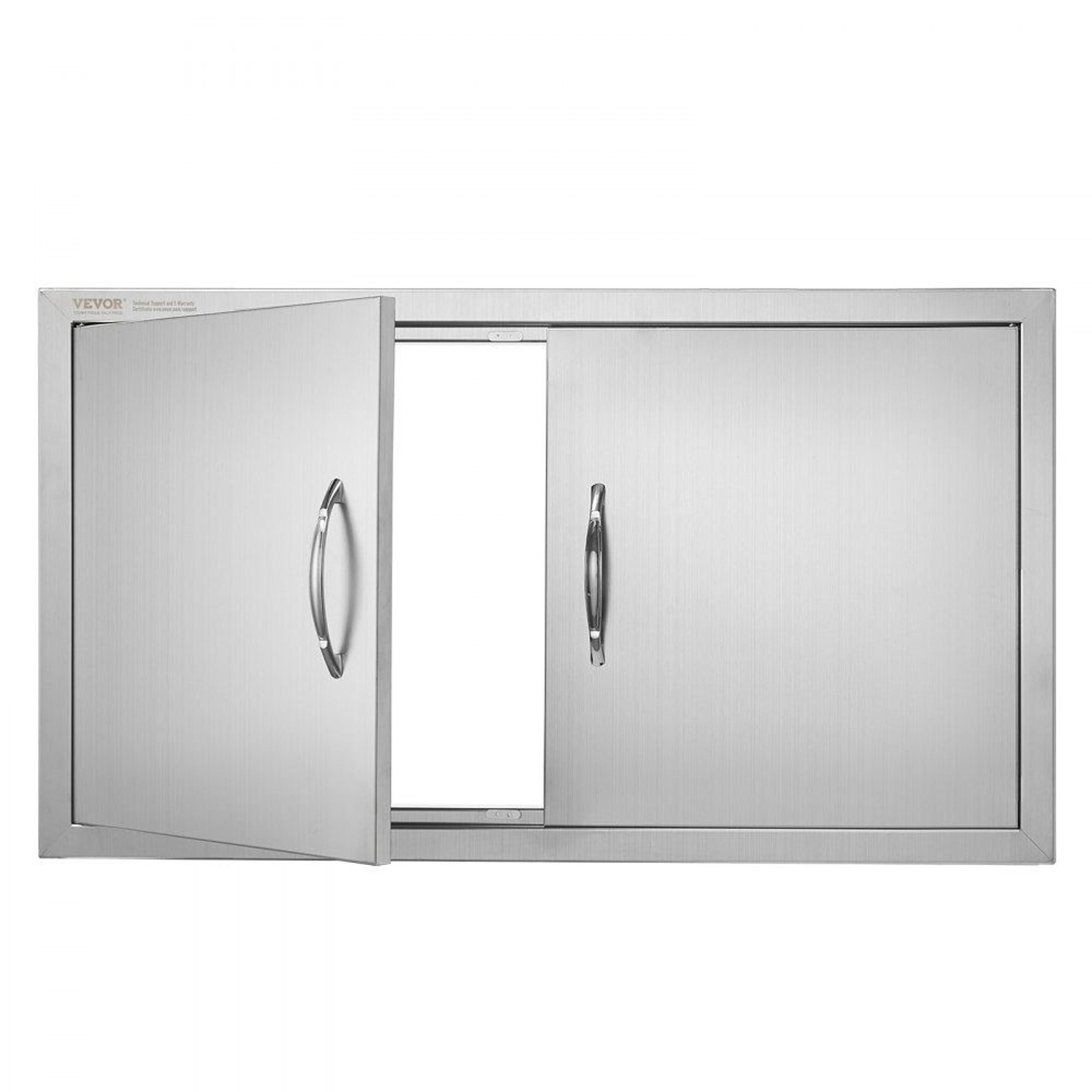 Stainless Steel BBQ Access Door 34 X 19 Double Outdoor Kitchen Cabinet Door 7