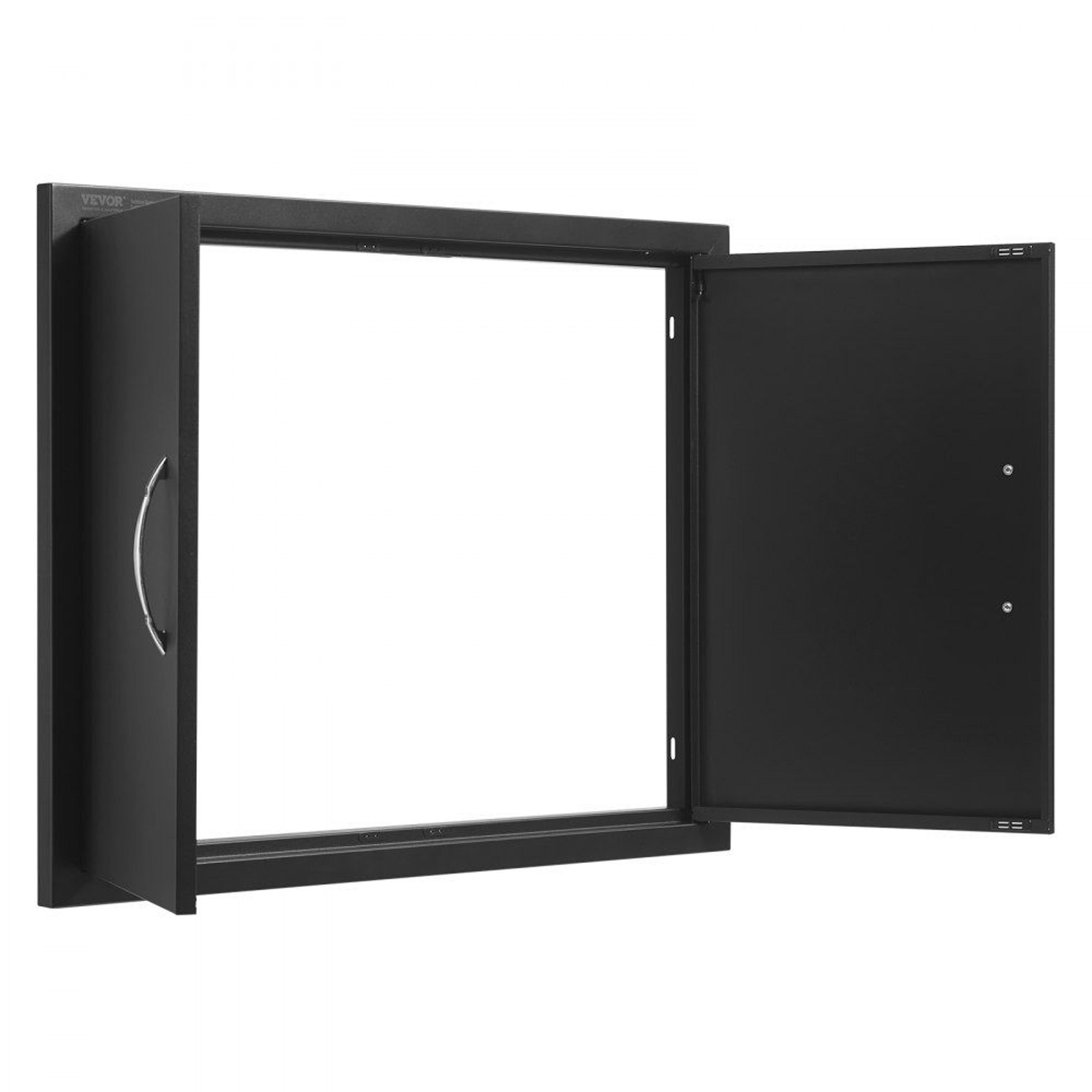 Matte Black BBQ Access Door 31 X 24 Inch Double Outdoor Kitchen Cabinet Door 4