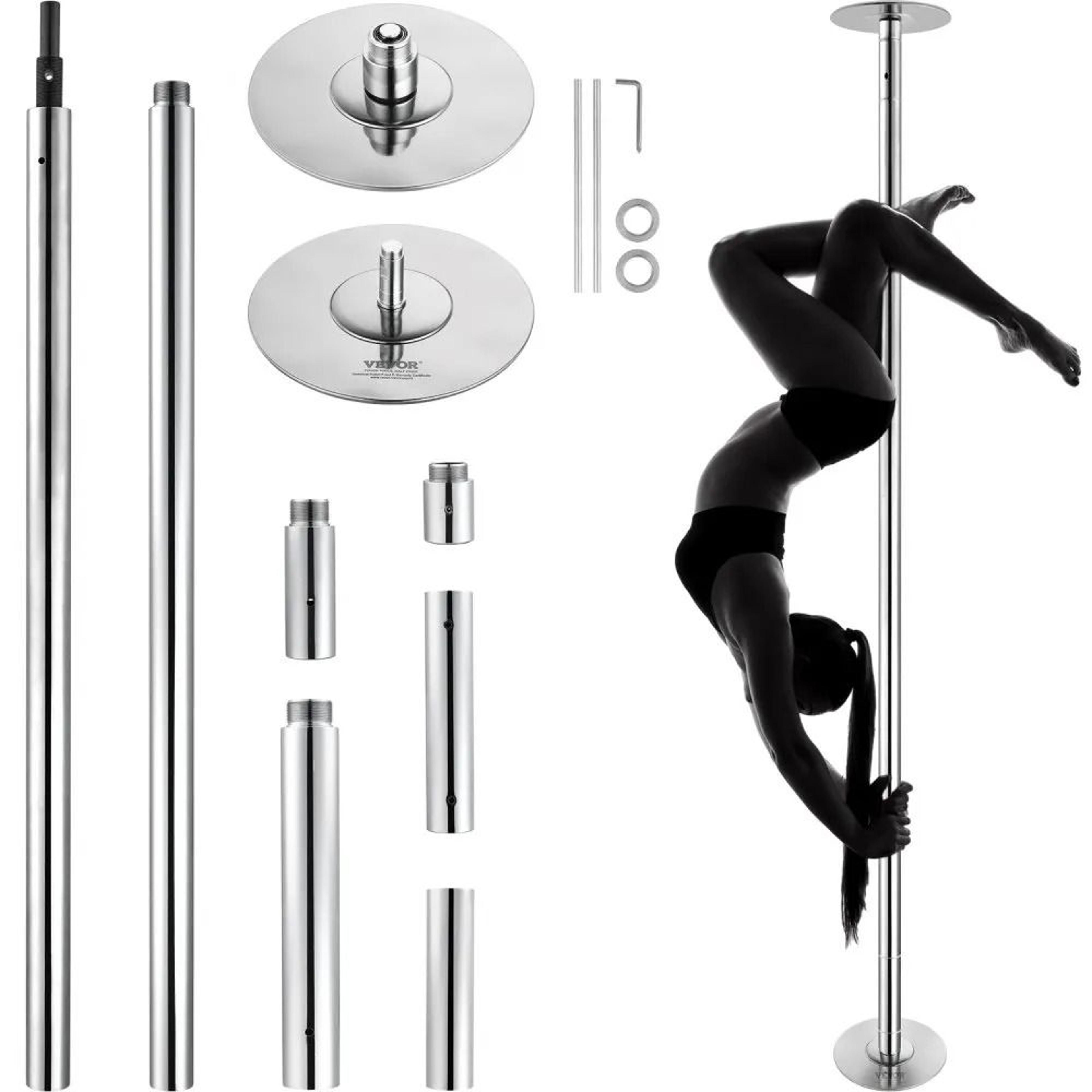 professional spinning static dance pole kit adjustable portable fitness pole for home gym