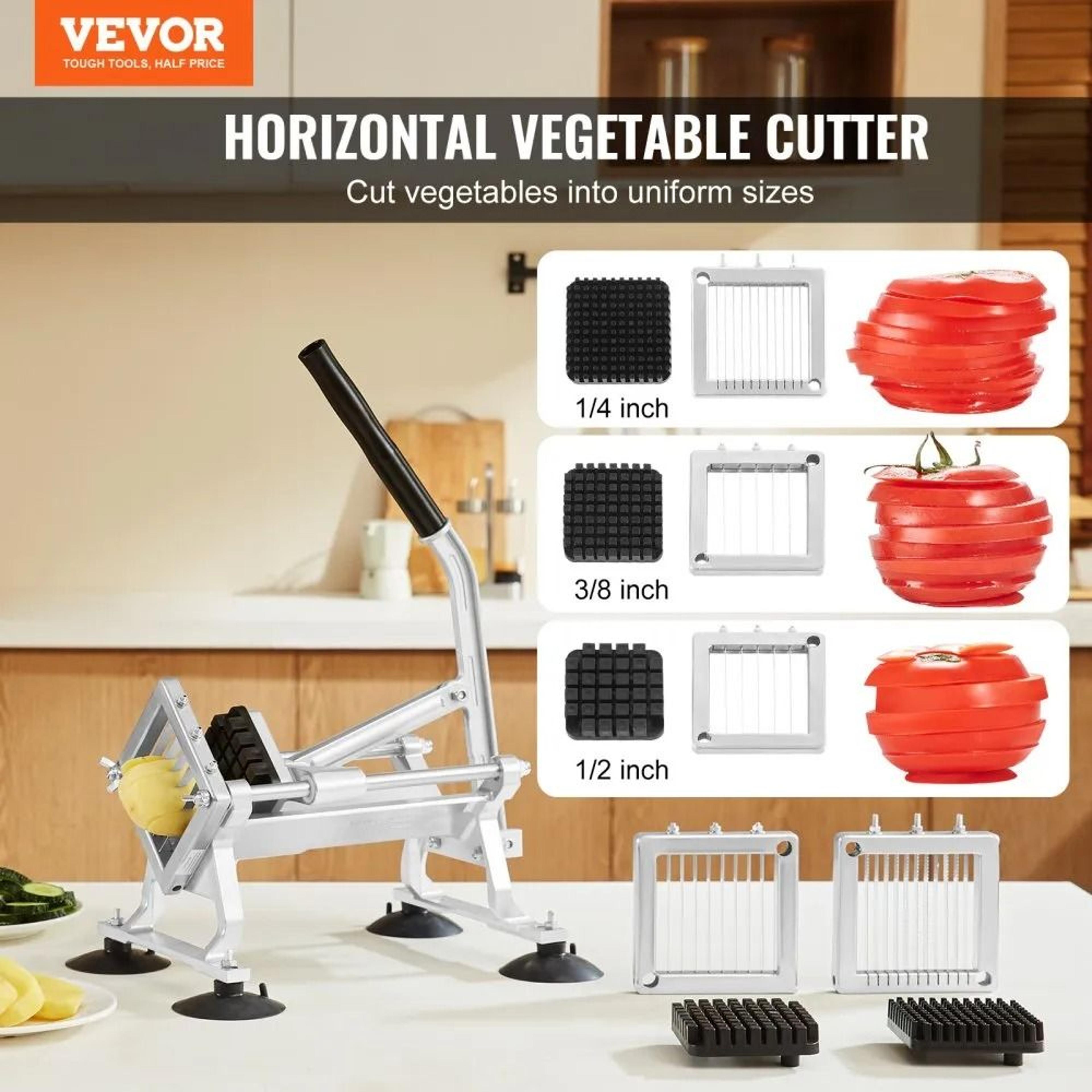Commercial Vegetable Slicer With 3 Cutting Sizes Manual Fruit And Vegetable Cutter 5