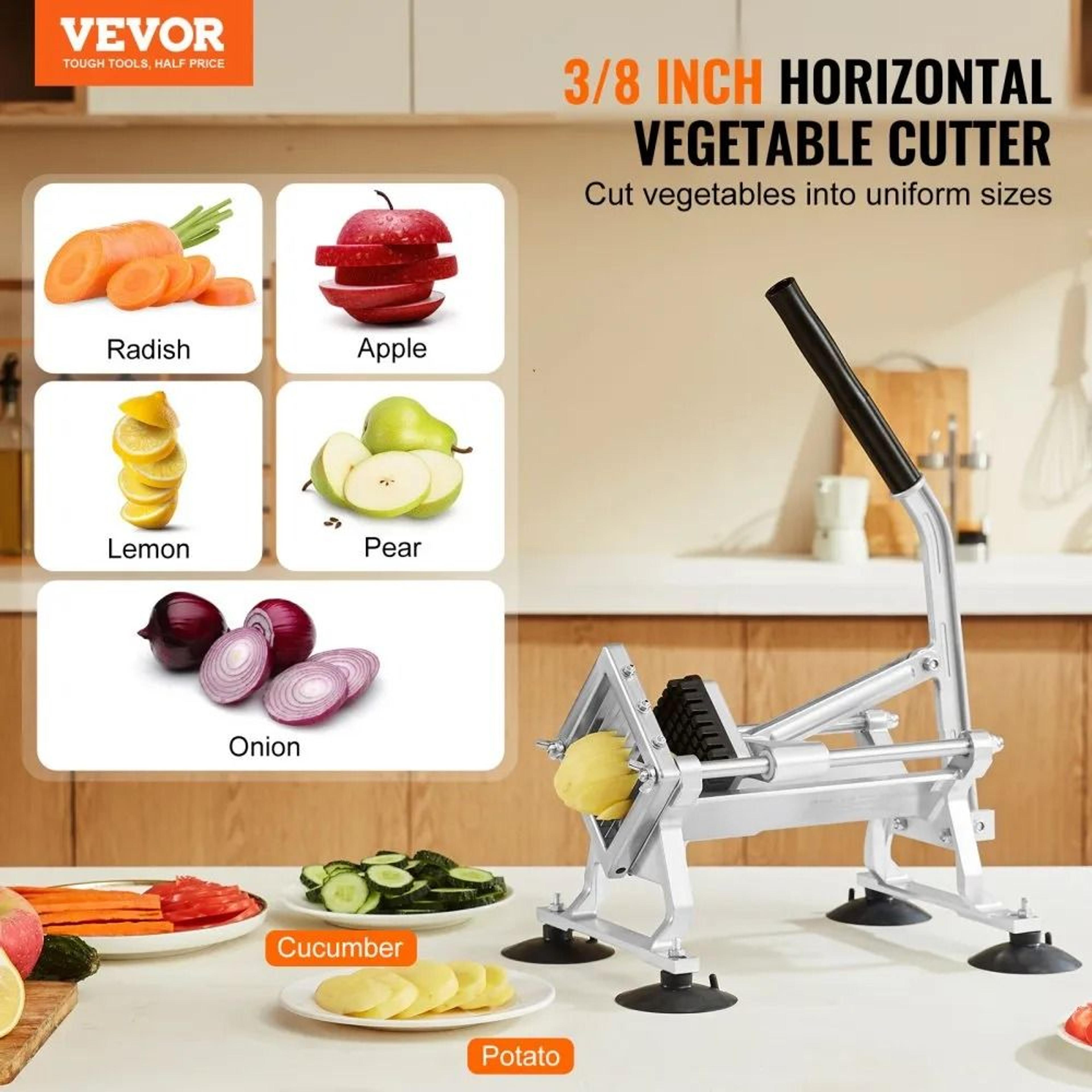 Commercial Vegetable Slicer 38 Inch Manual Fruit Slicer With Stainless Steel Blades 1