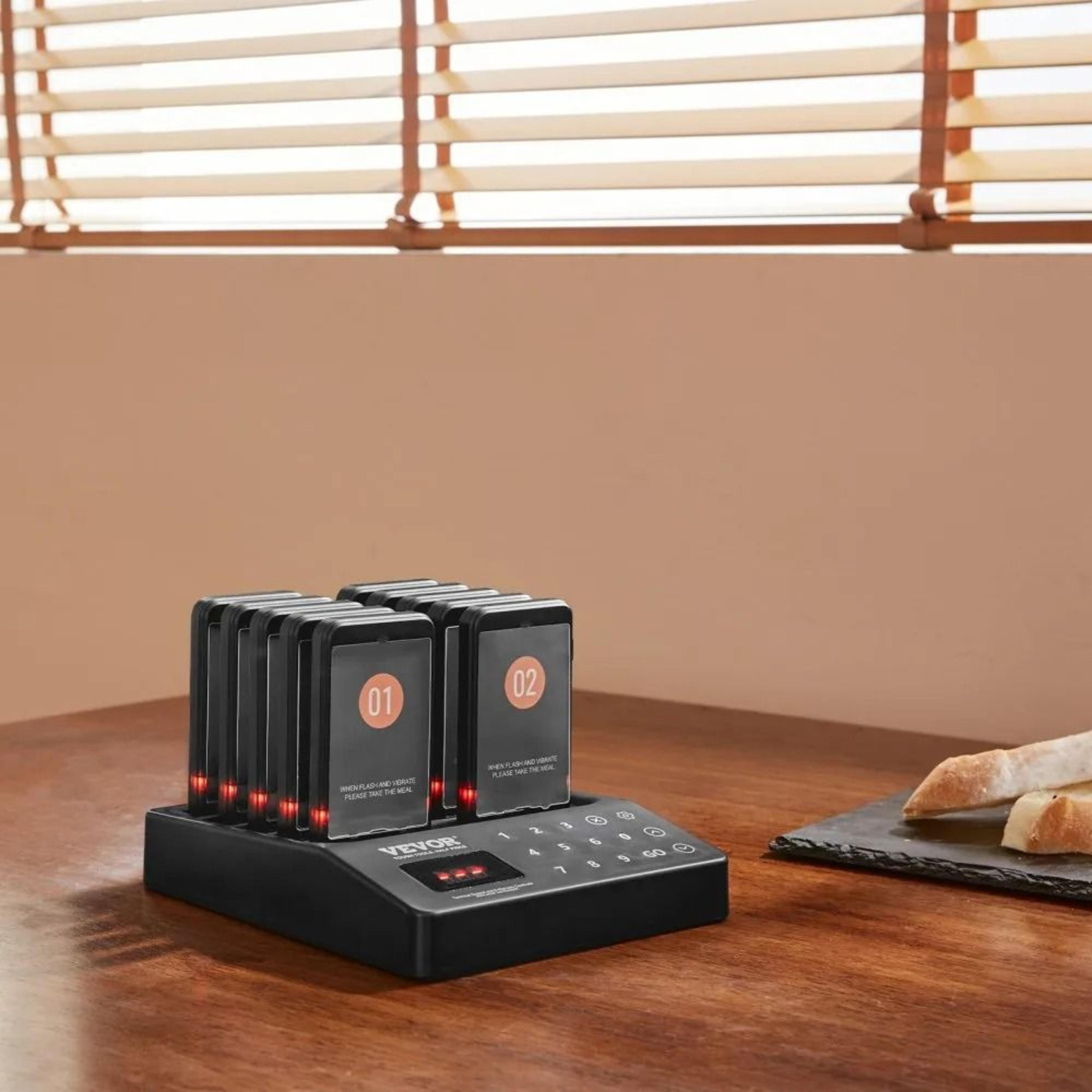 Long Range Wireless Restaurant Pager System With 10 Guest Buzzers 6