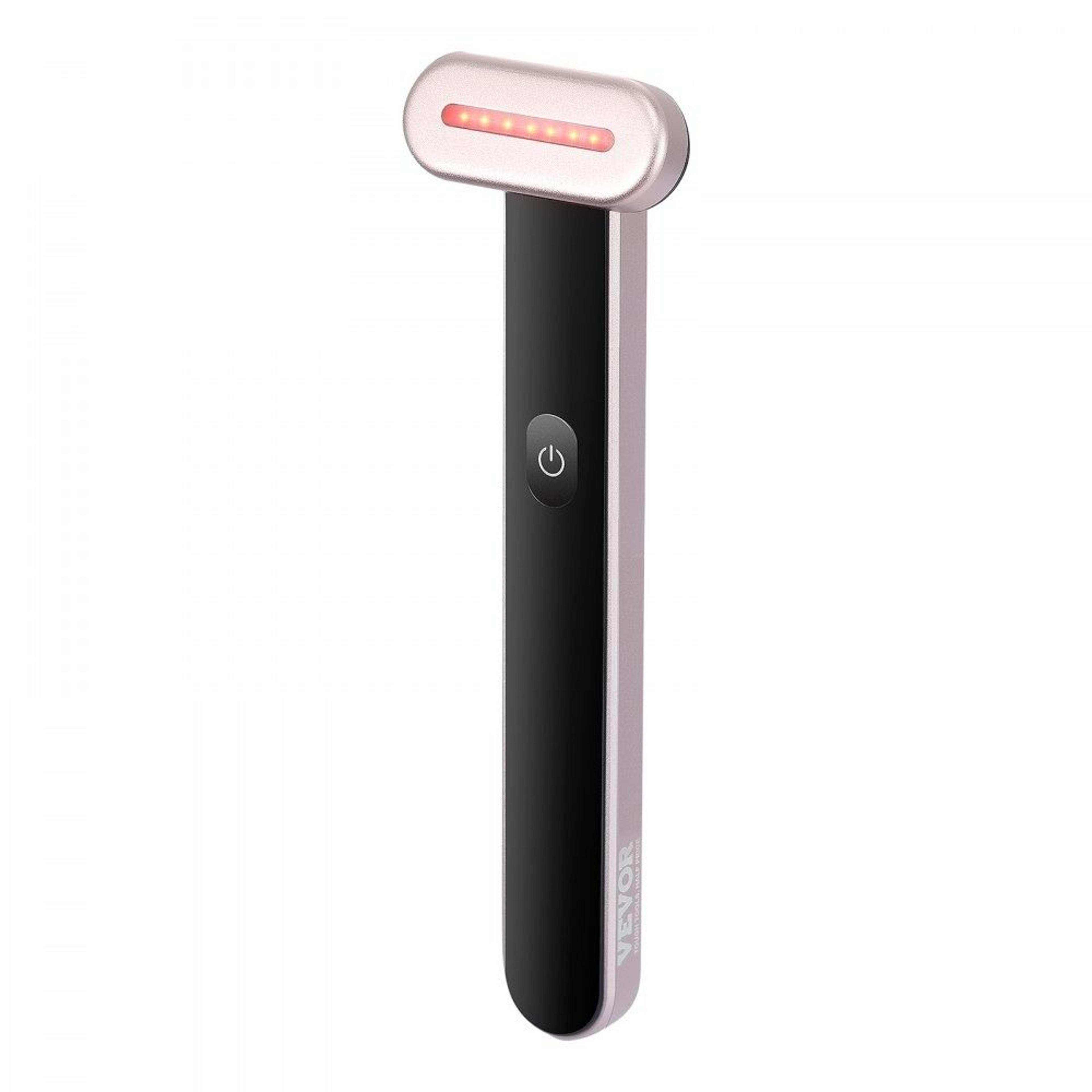 red light therapy wand led facial massager with heat and vibration for face neck and eyes