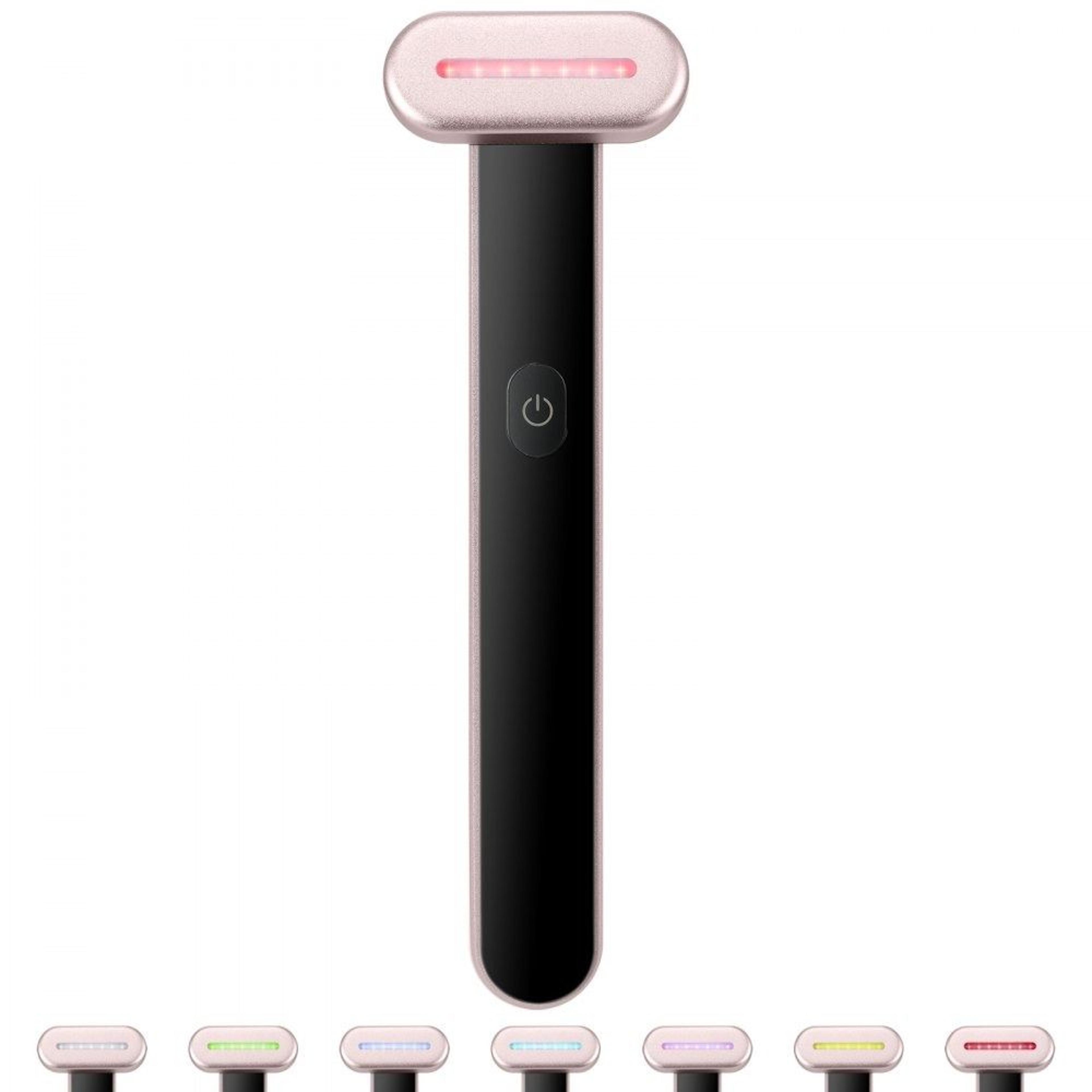 red light therapy wand 7 color led facial wand with microcurrent heat and vibration
