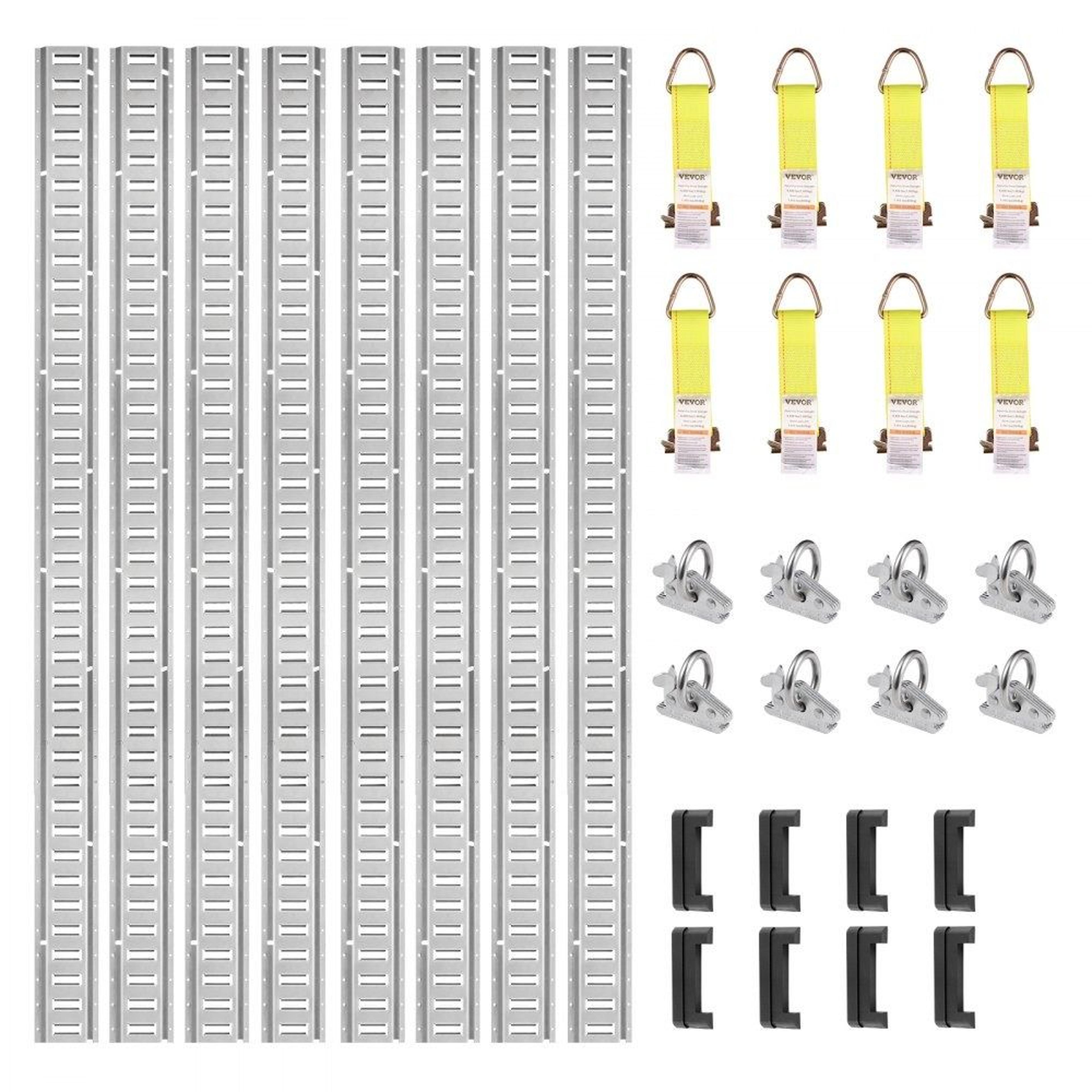heavy duty e track tie down rail kit for trailer cargo and motorcycle securement