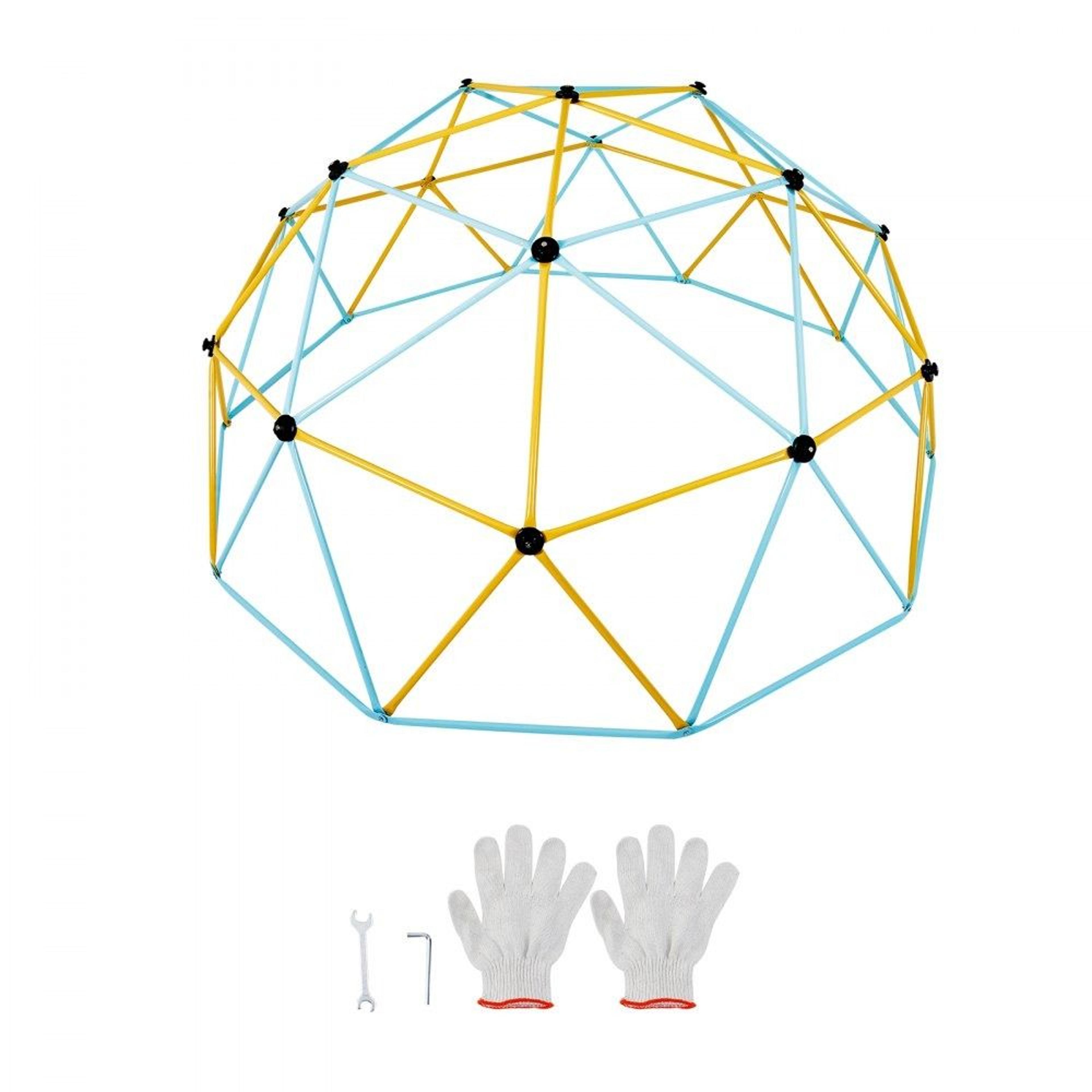 10FT Geometric Climbing Dome Outdoor Jungle Gym For Kids With Heavy Duty Steel Frame 7