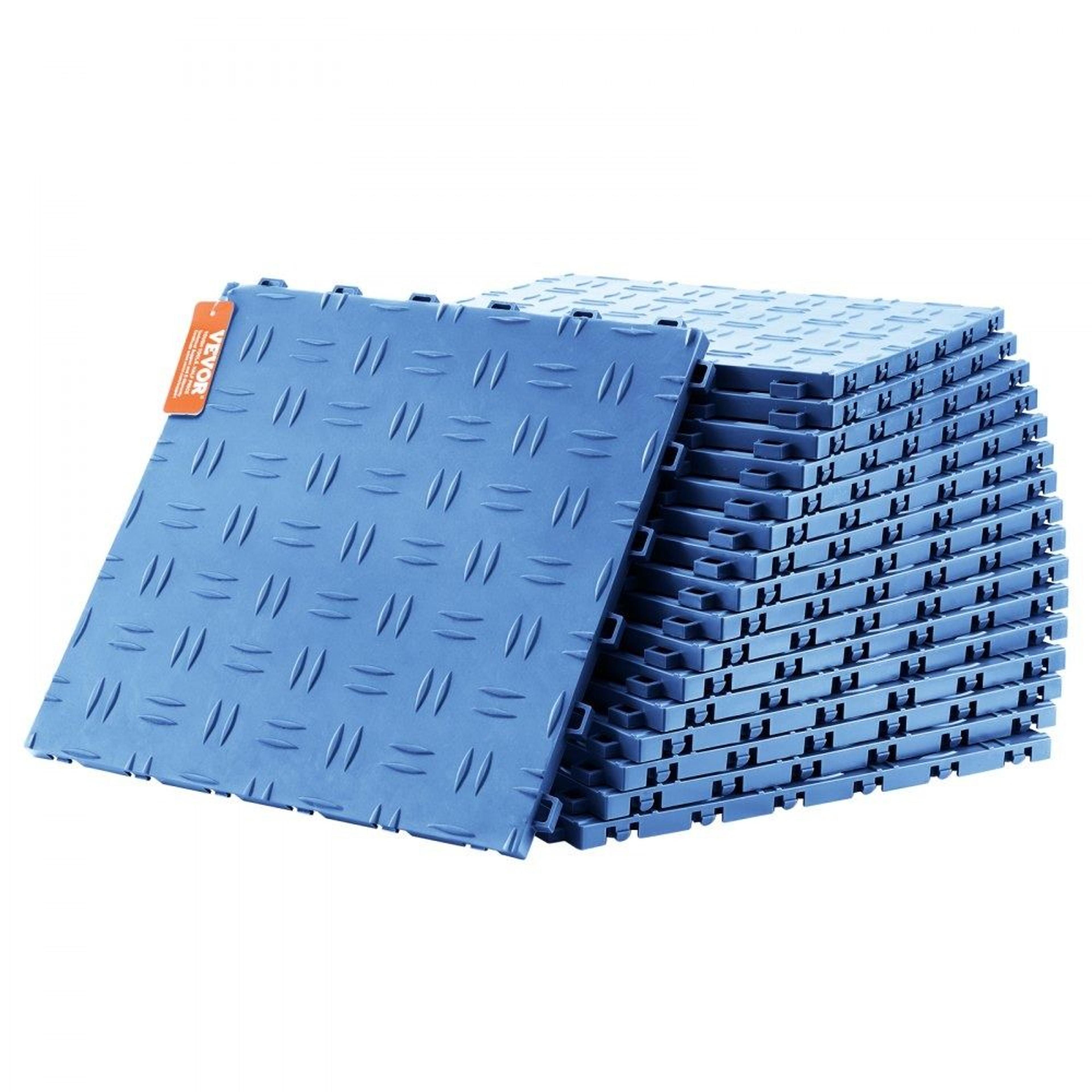 heavy duty interlocking garage floor tiles with non slip diamond texture 25 pack