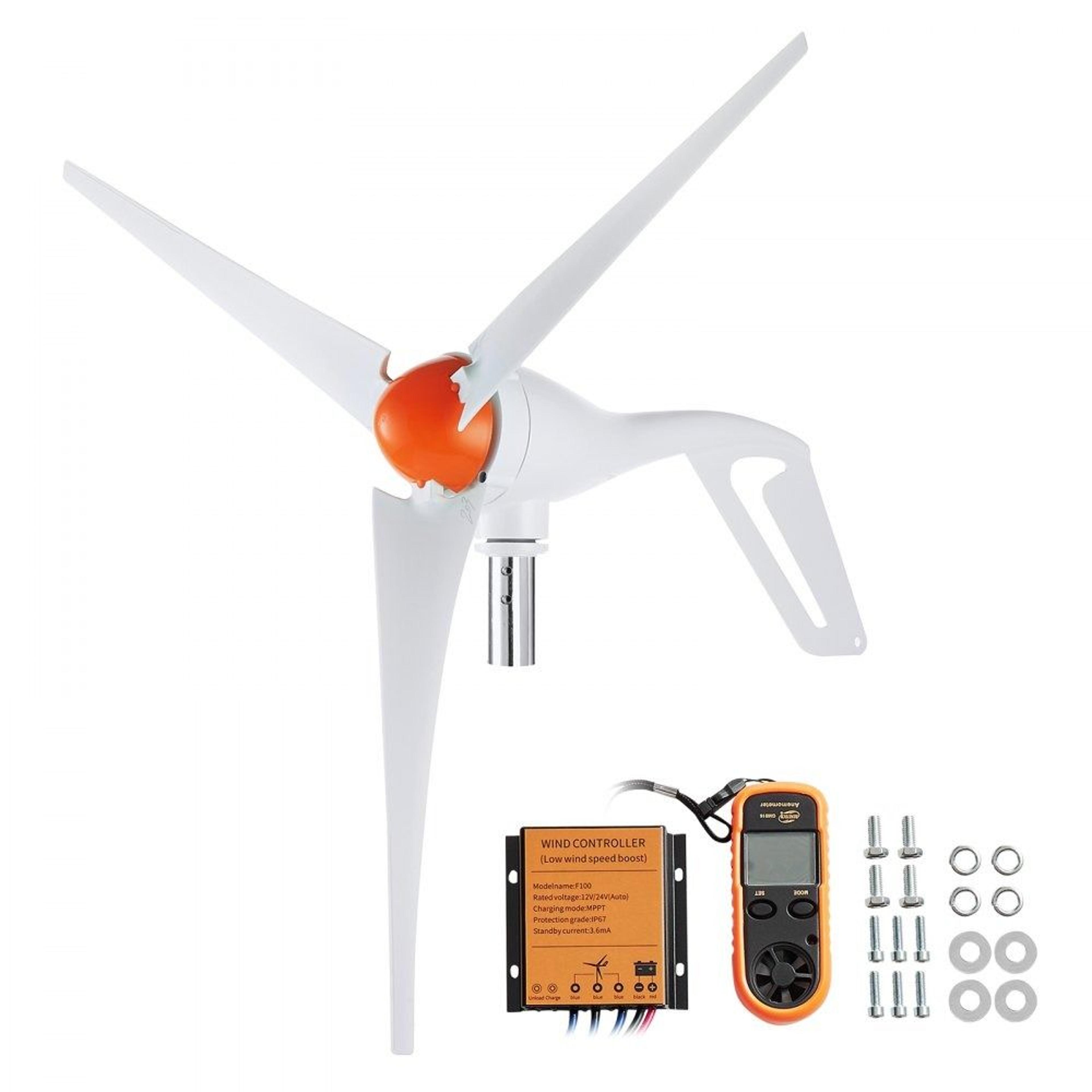 500w wind turbine generator 12v wind power kit with mppt controller and anemometer