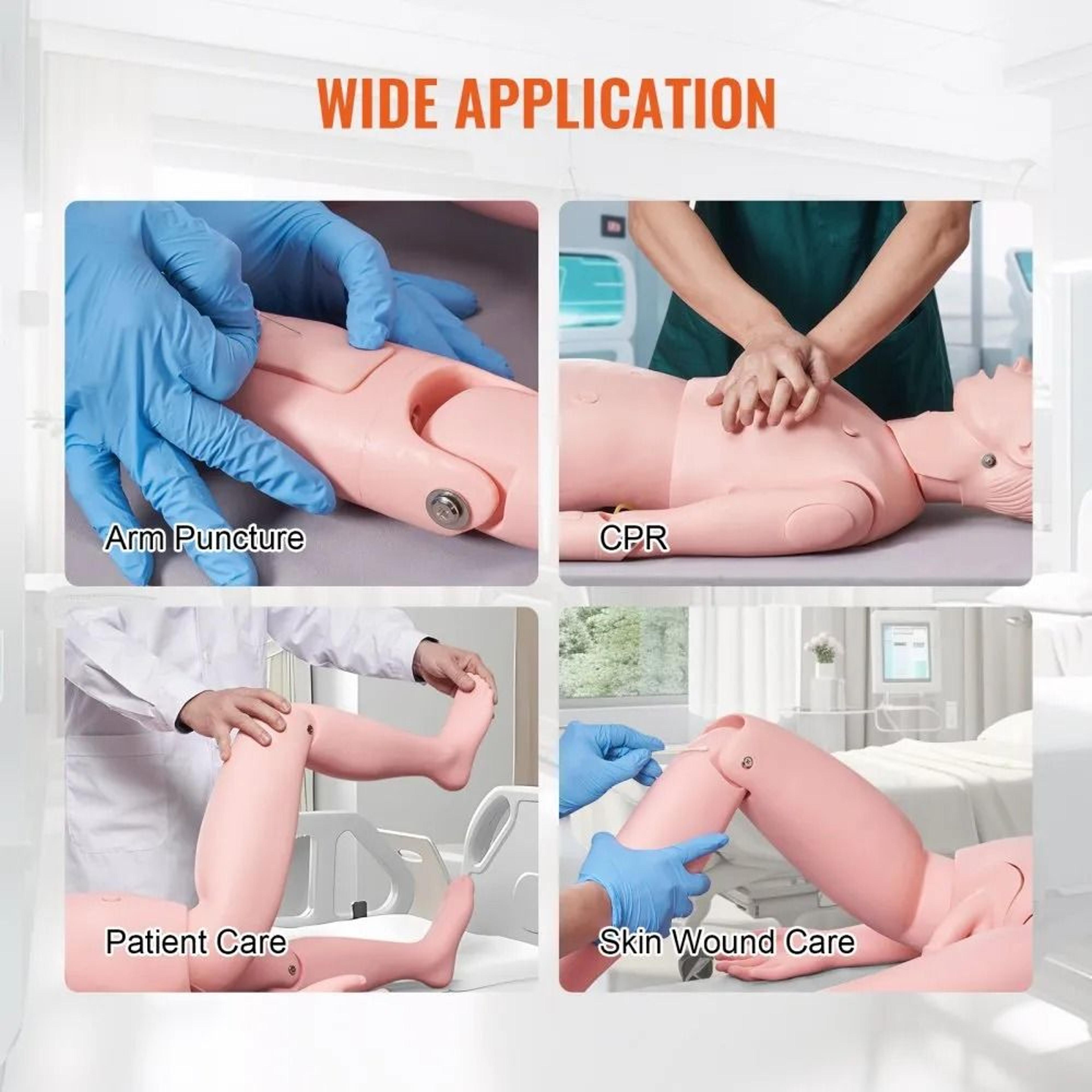 Life Size Nursing Training Manikin Male Patient Care Medical Simulation Model 4