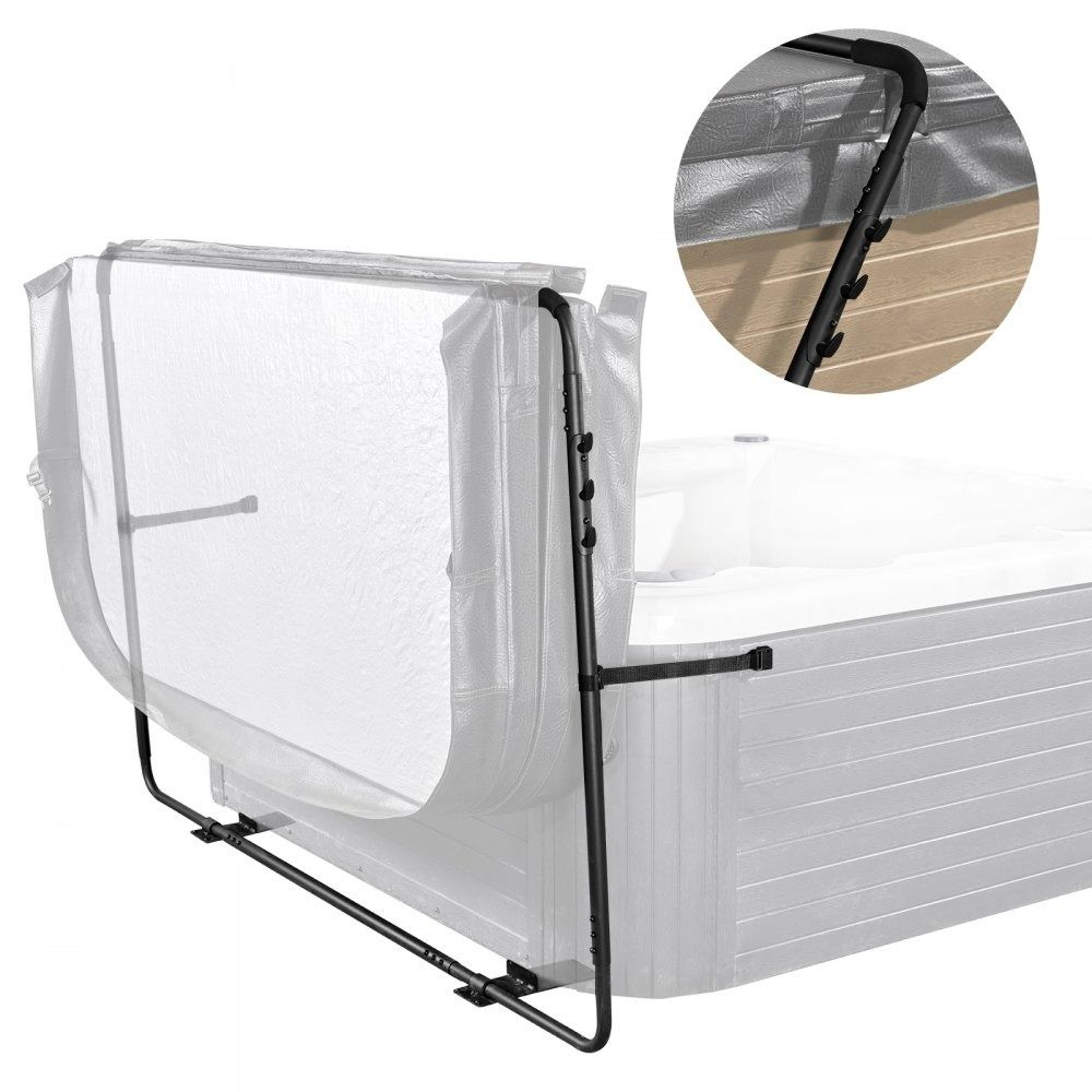adjustable hot tub cover lift bottom mount spa cover lifter for rectangular tubs