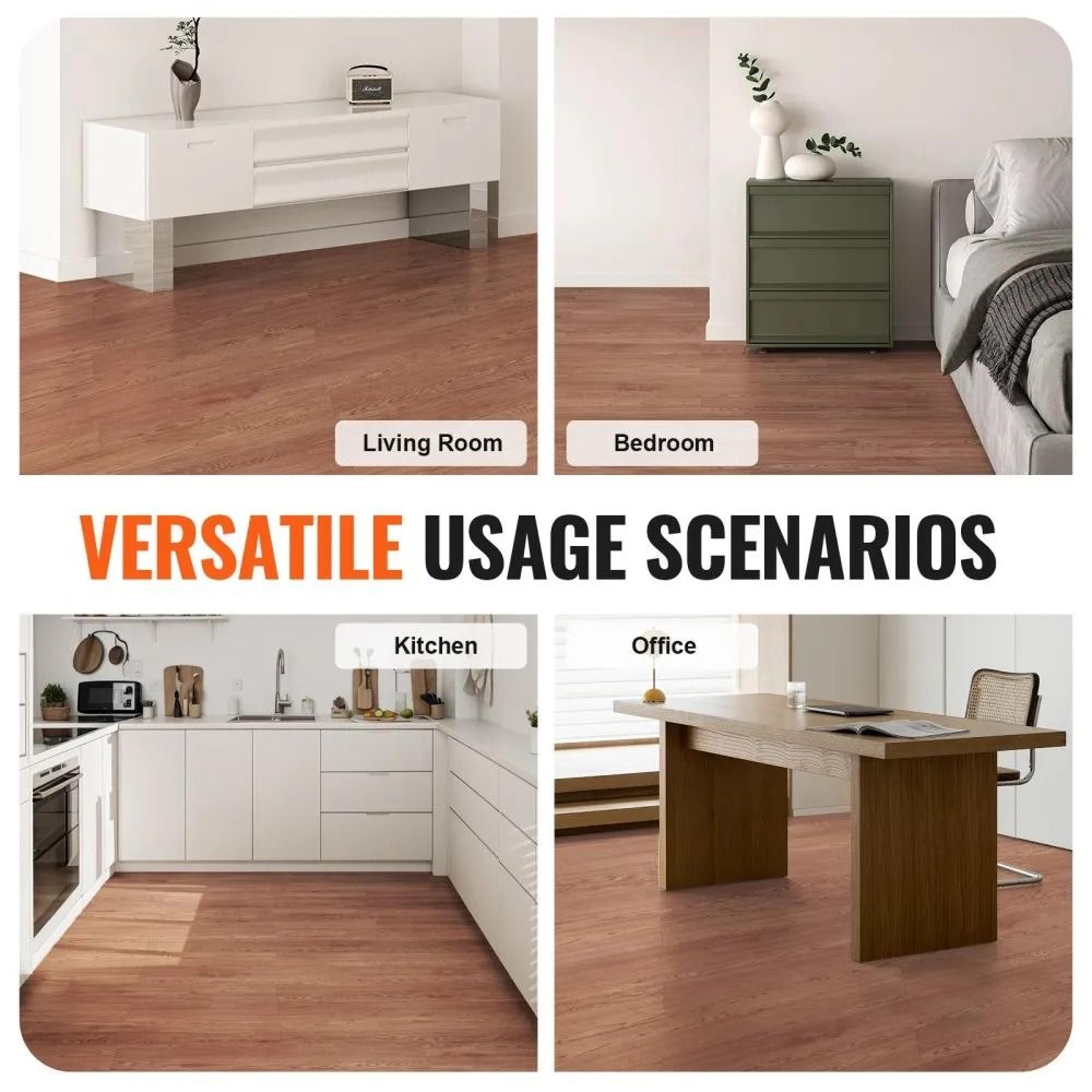 Peel And Stick Vinyl Flooring Waterproof Deep Brown Wood Grain Floor Tiles 36 Pack 3