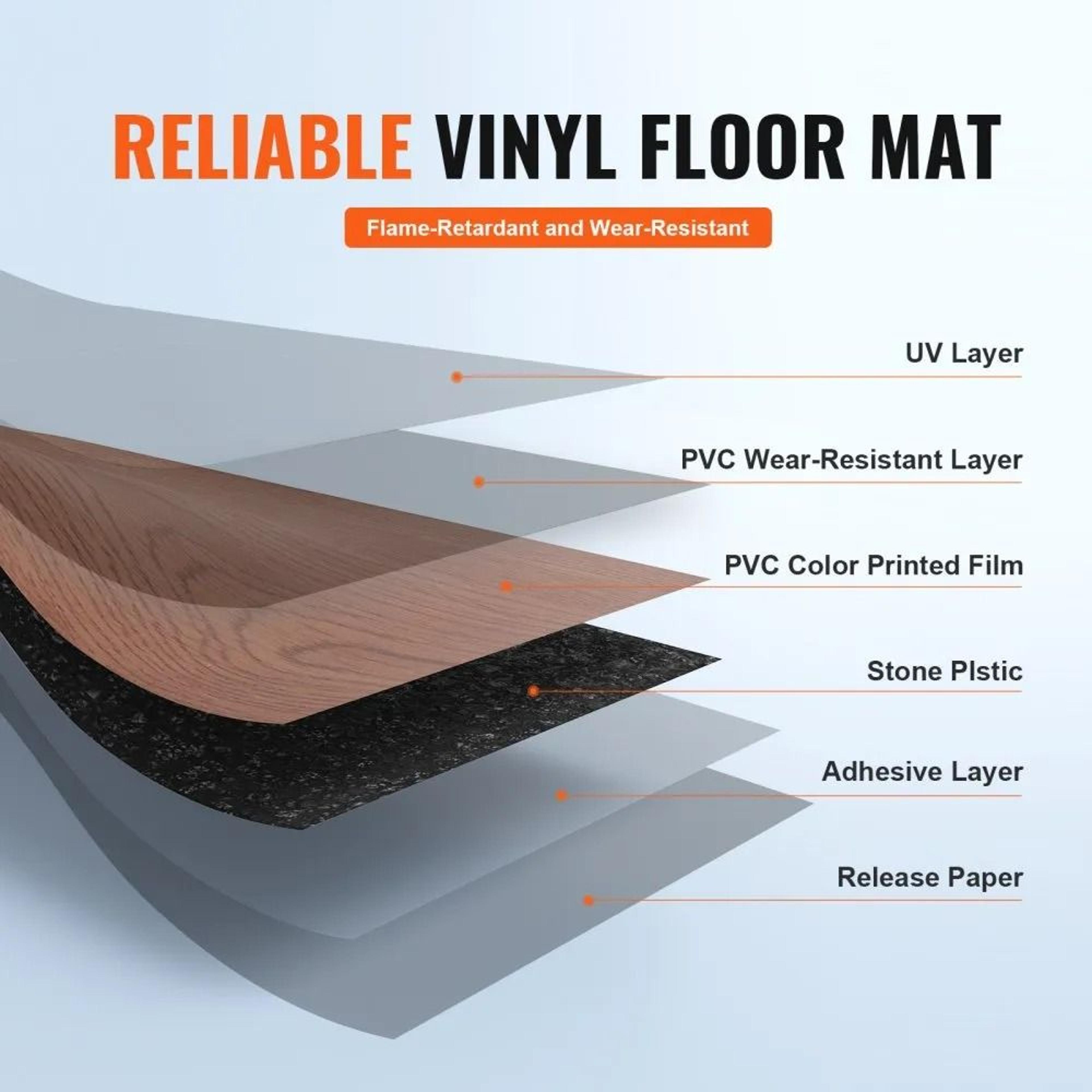 Peel And Stick Vinyl Flooring Waterproof Deep Brown Wood Grain Floor Tiles 36 Pack 2