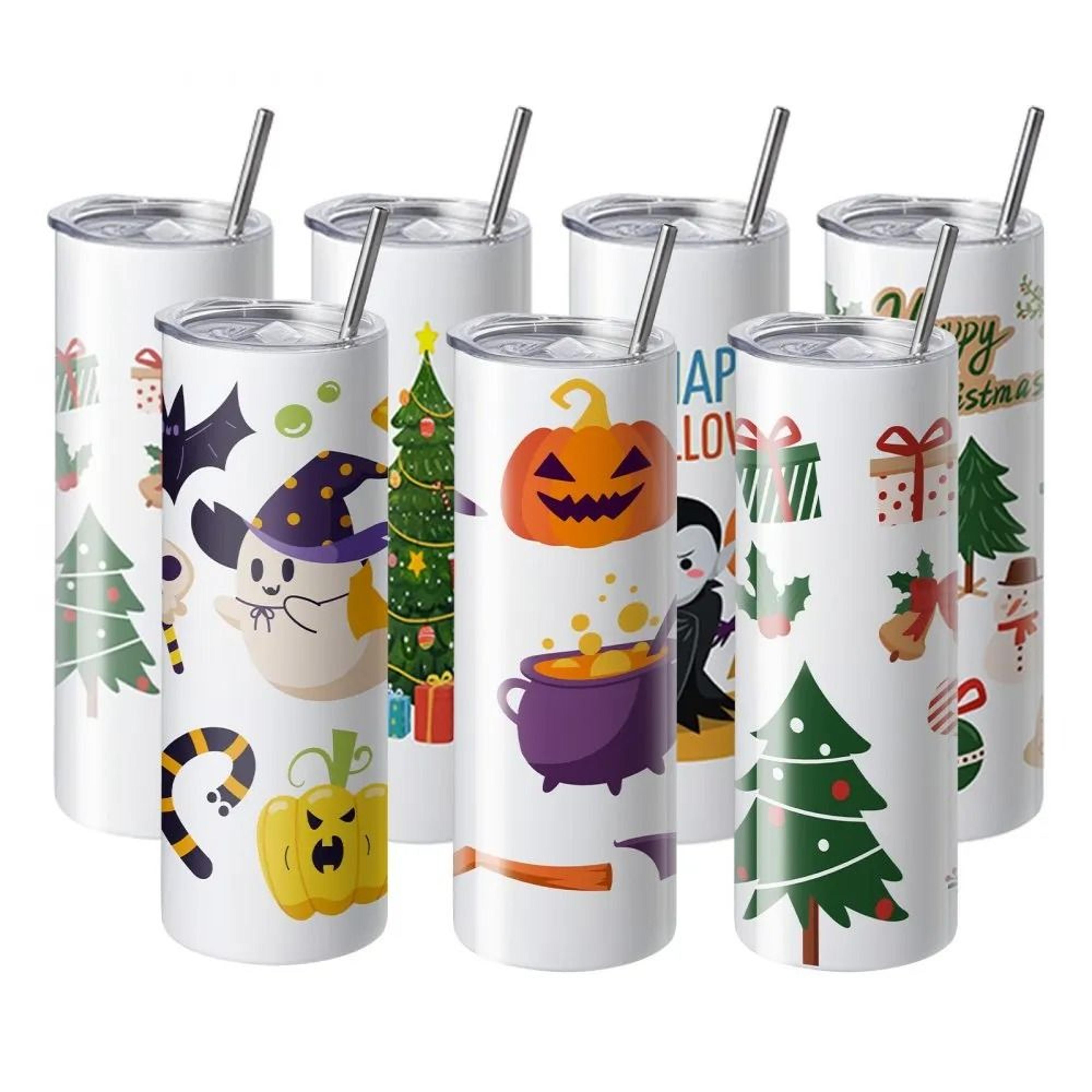 20oz sublimation tumblers 16 pack skinny straight stainless steel tumbler blanks