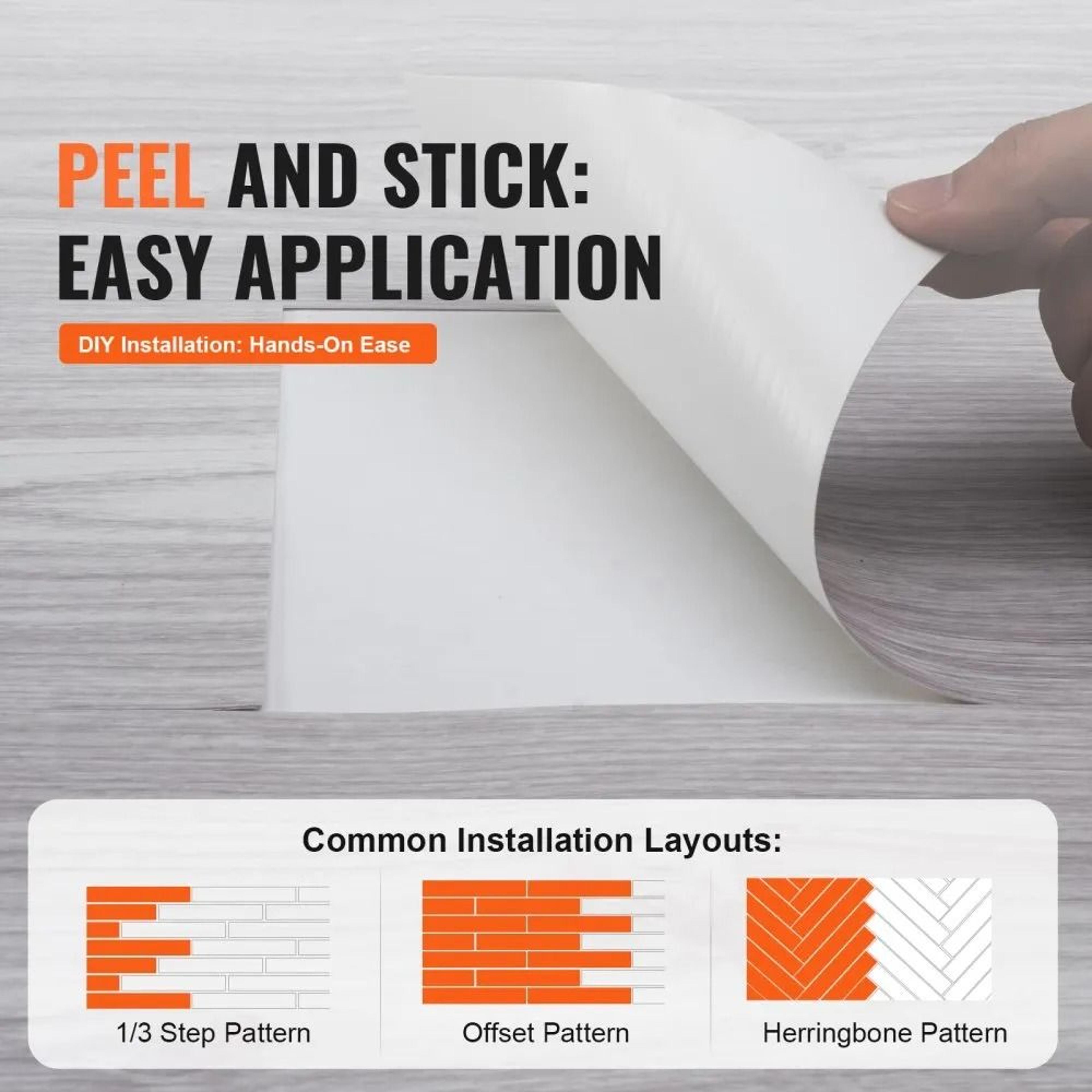 Peel And Stick Vinyl Flooring Light Gray Wood Grain Self Adhesive Floor Tiles 36 X 6 Inch 20 Pack 5