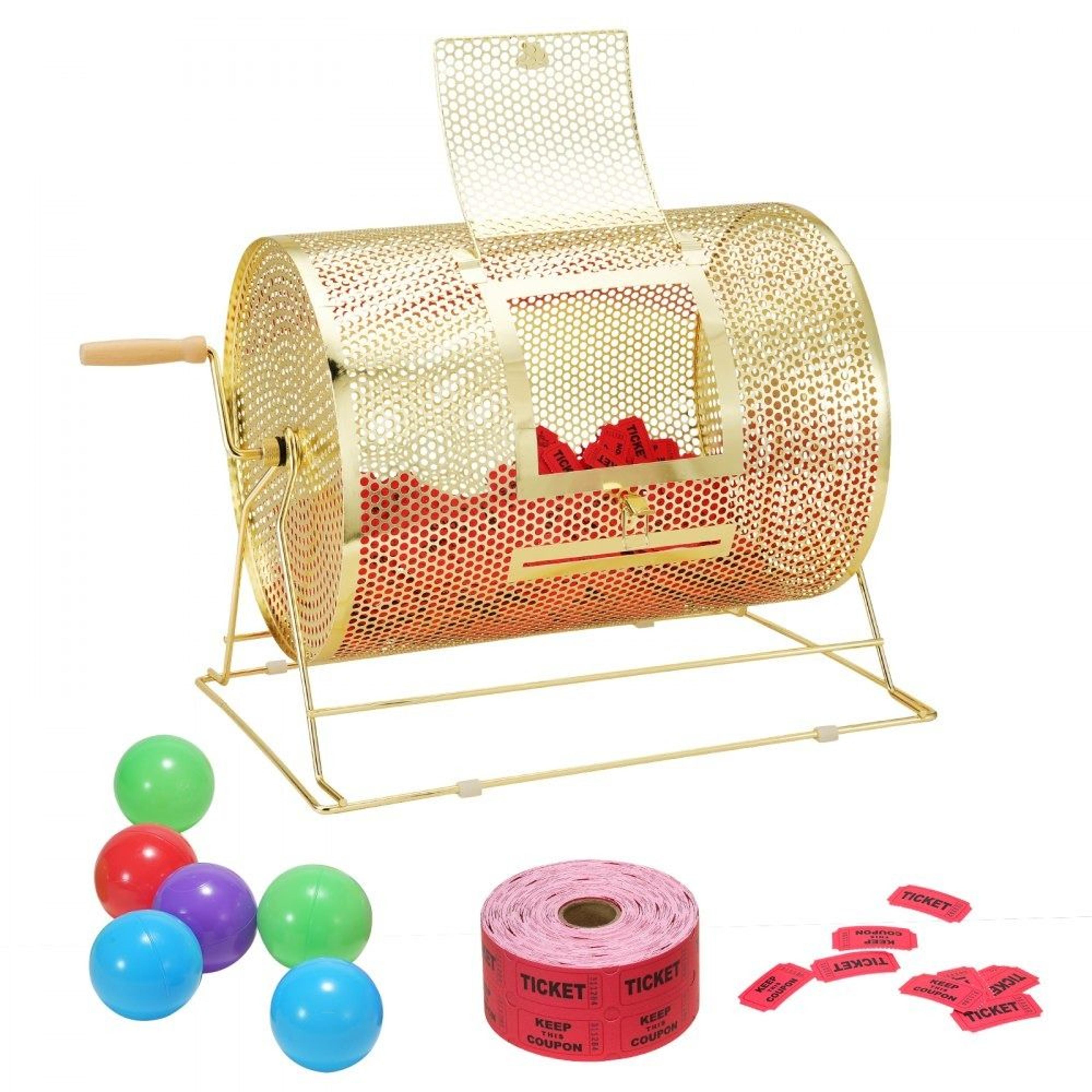 large capacity raffle drum ticket spinning cage for bingo fundraisers and events