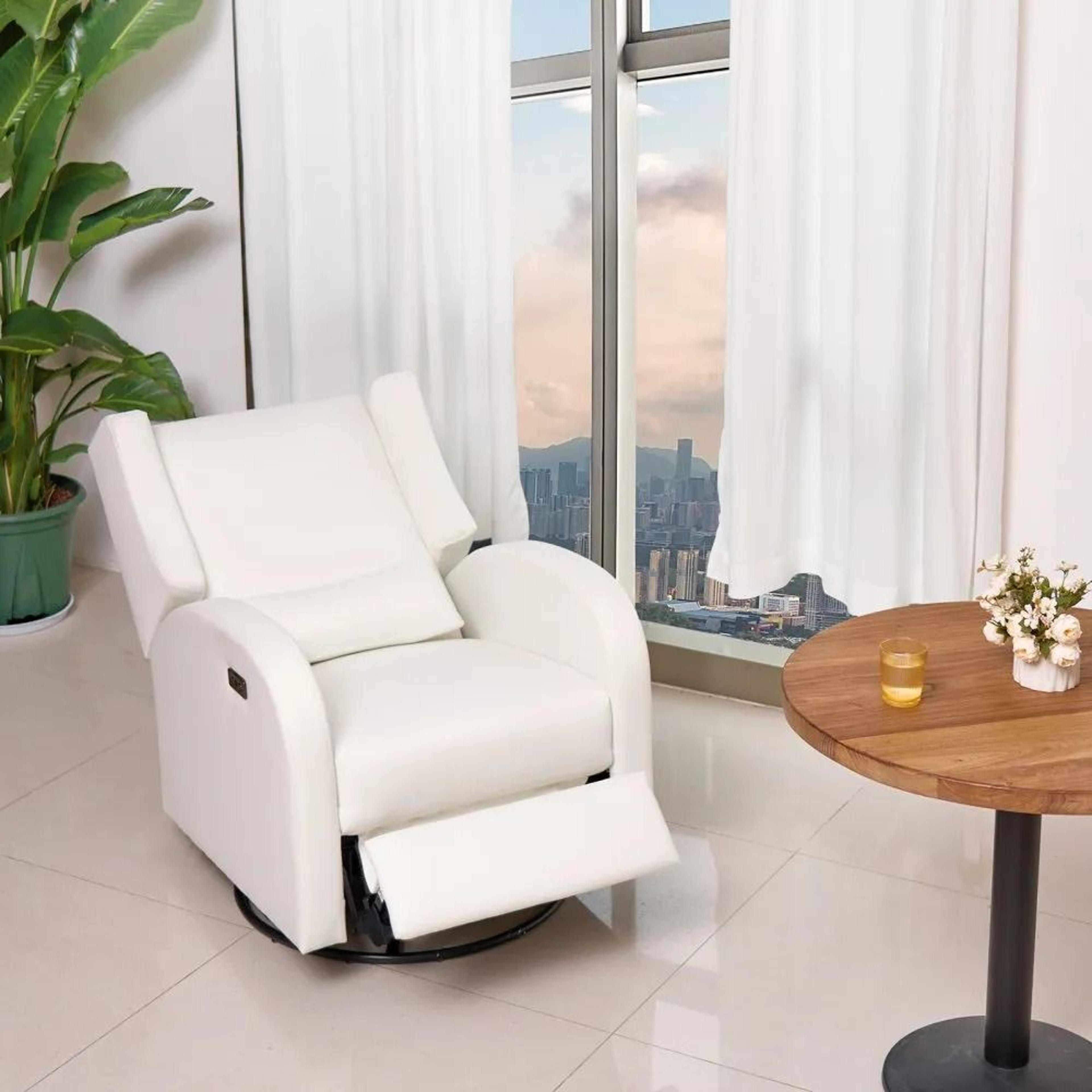 Power Swivel Glider Recliner Chair With USB Port And Adjustable Electric Recline 3