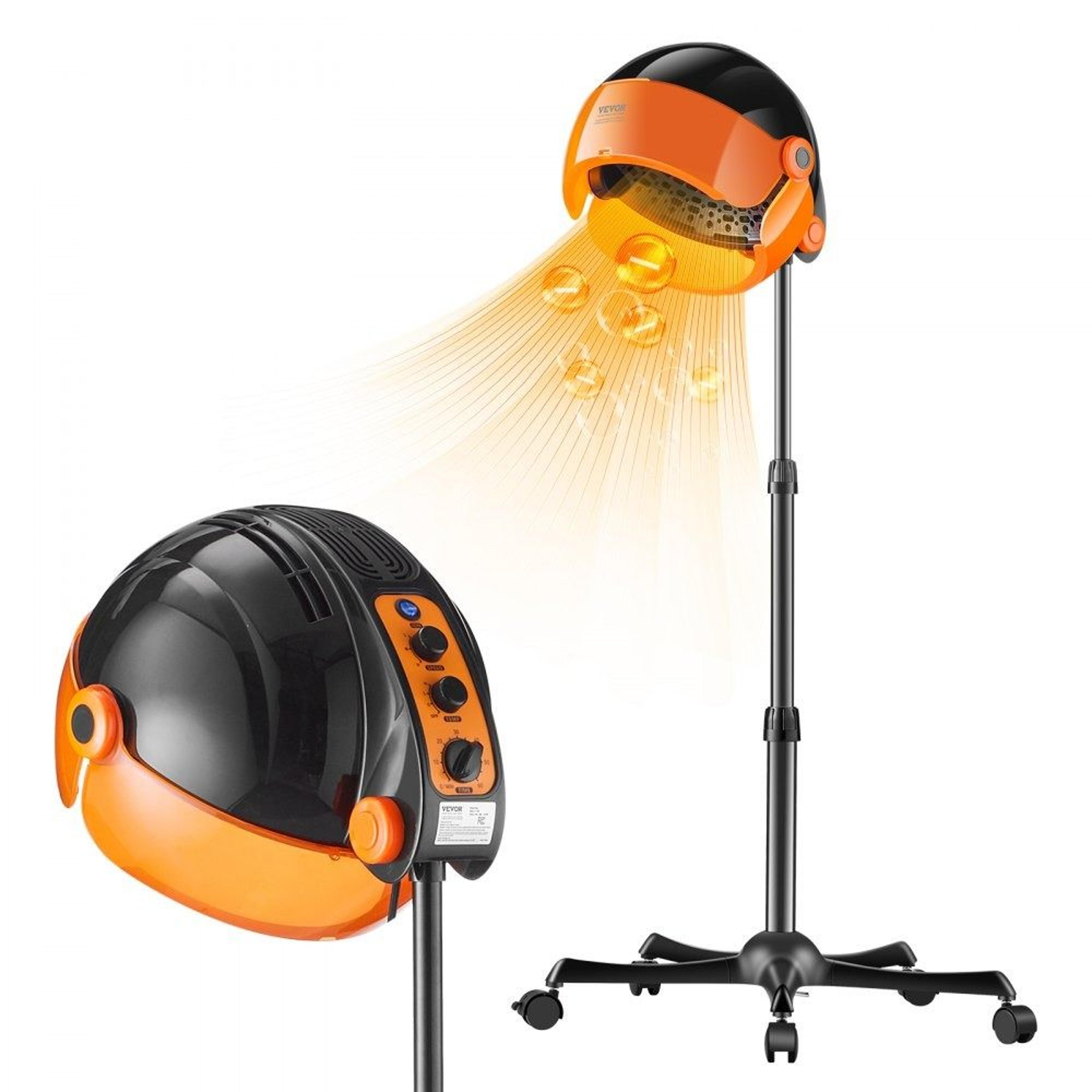 ionic hooded hair dryer 1875w professional bonnet hair dryer with rolling stand