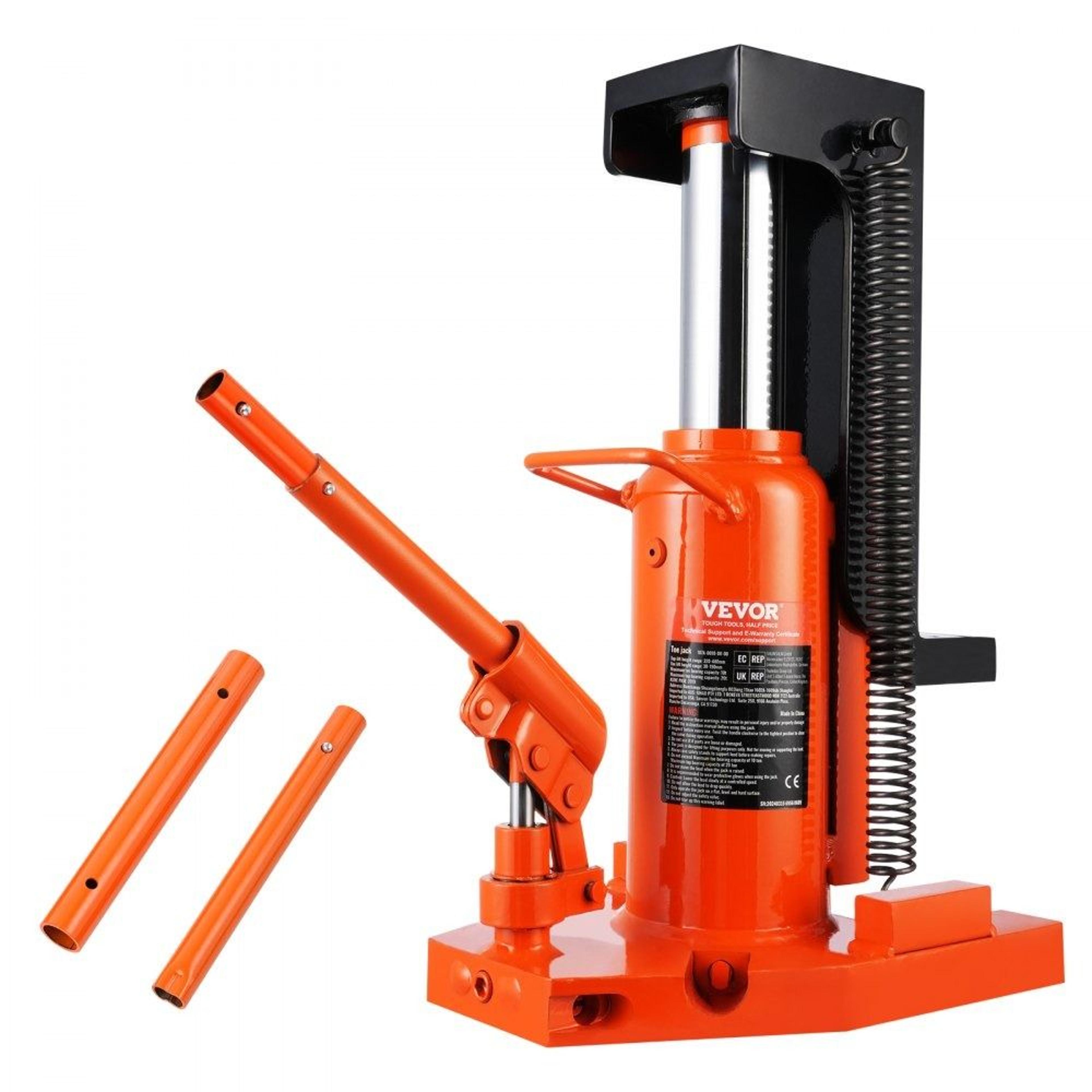 heavy duty hydraulic toe jack 10 ton toe 20 ton top industrial machine lift