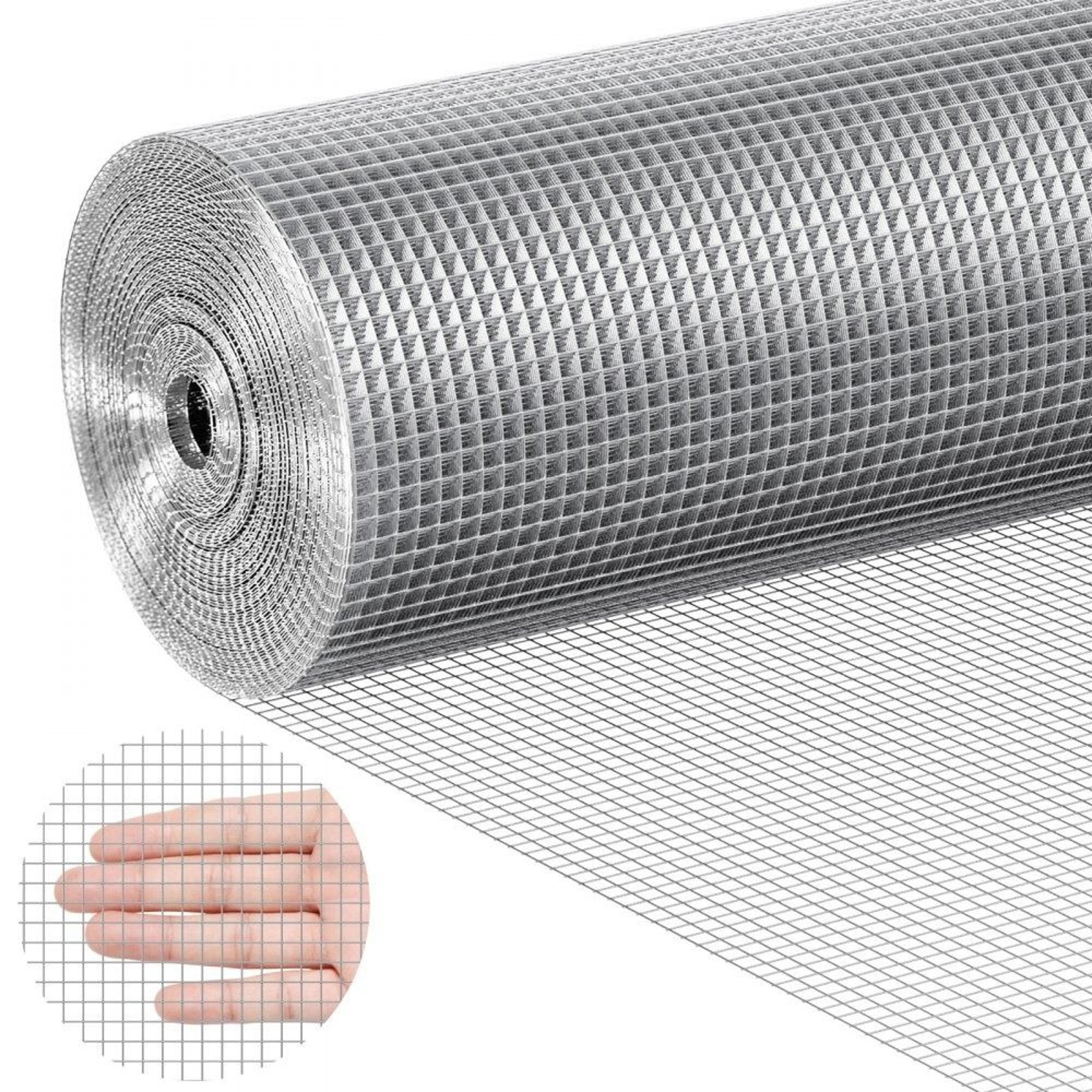 galvanized hardware cloth 1/4 inch welded wire mesh roll 48 inch x 100 feet 23 gauge