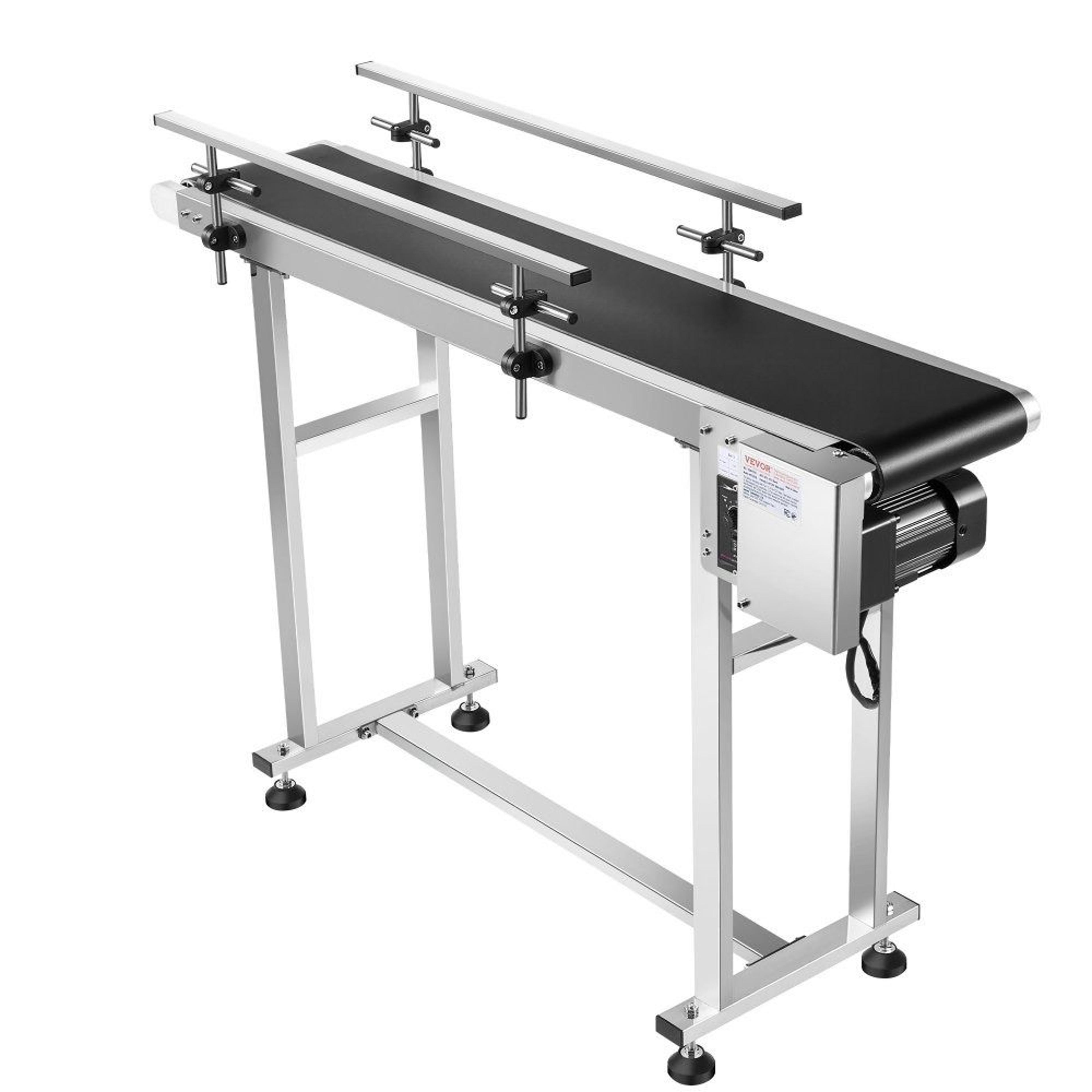 motorized belt conveyor with anti static pvc belt and adjustable speed