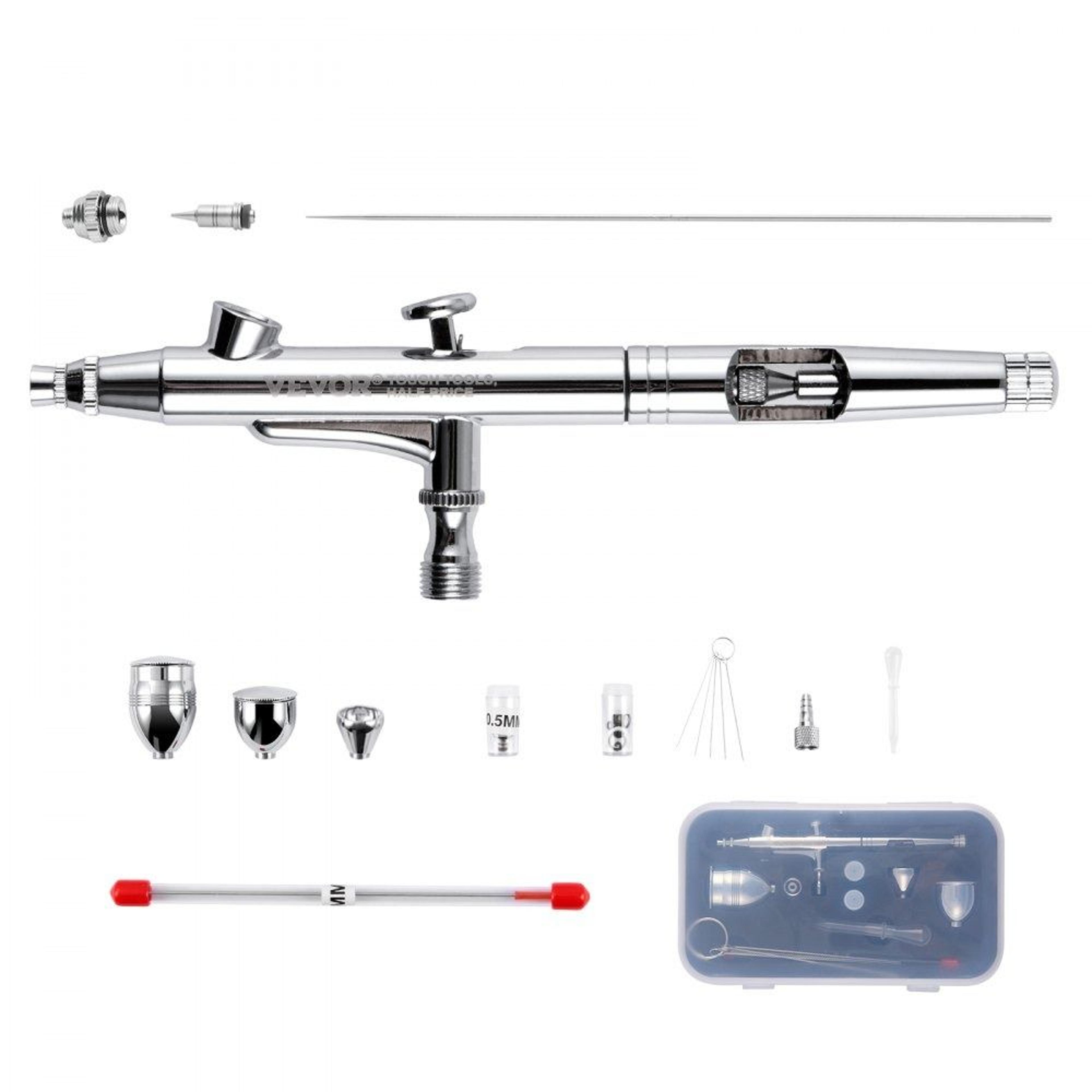 precision dual action airbrush gun gravity feed airbrush kit for painting and decorating