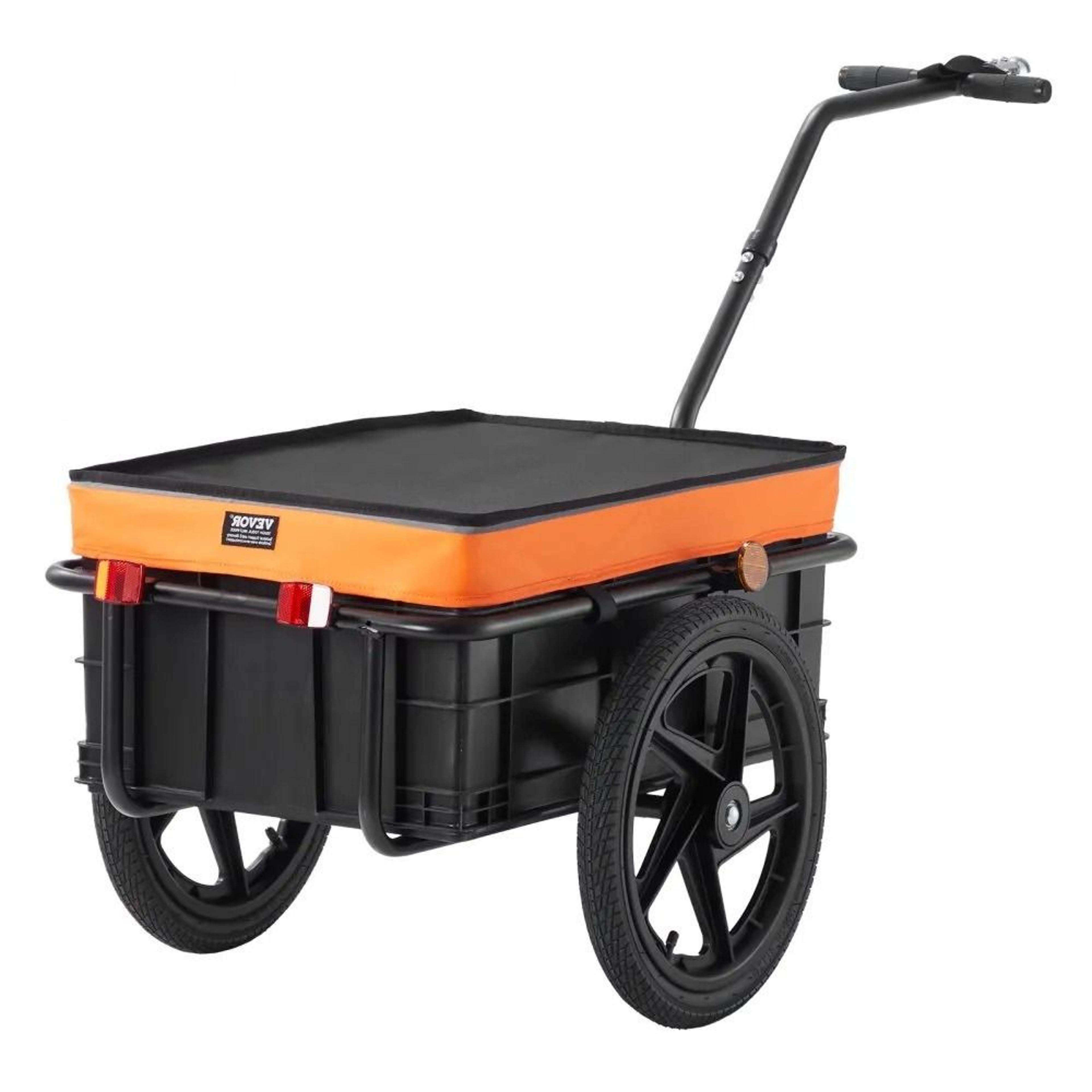 foldable bike cargo trailer heavy duty bicycle cargo cart with waterproof cover