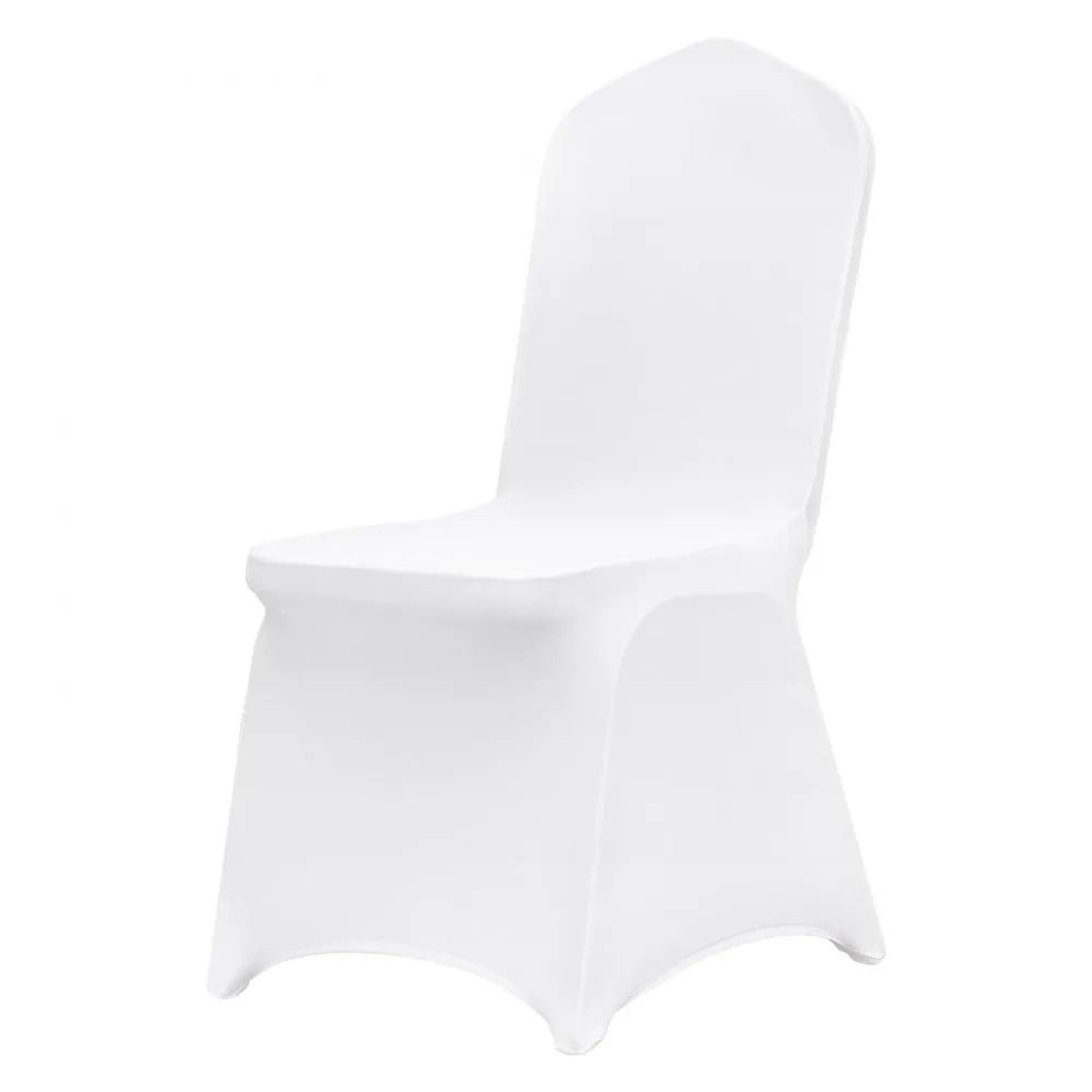 stretch spandex chair covers for weddings banquets and parties 12 pack white