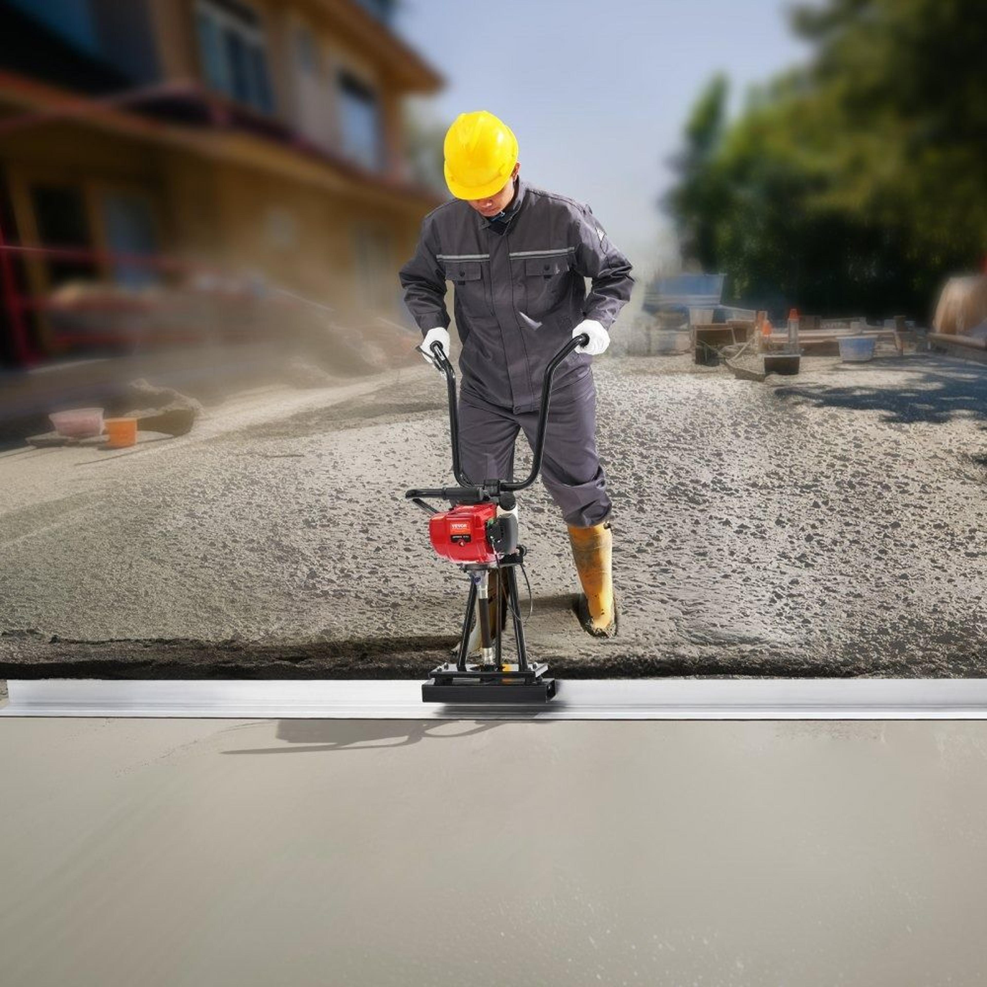 Gas Concrete Power Screed 8ft Aluminum Blade 4 Stroke Vibrating Concrete Leveler 5