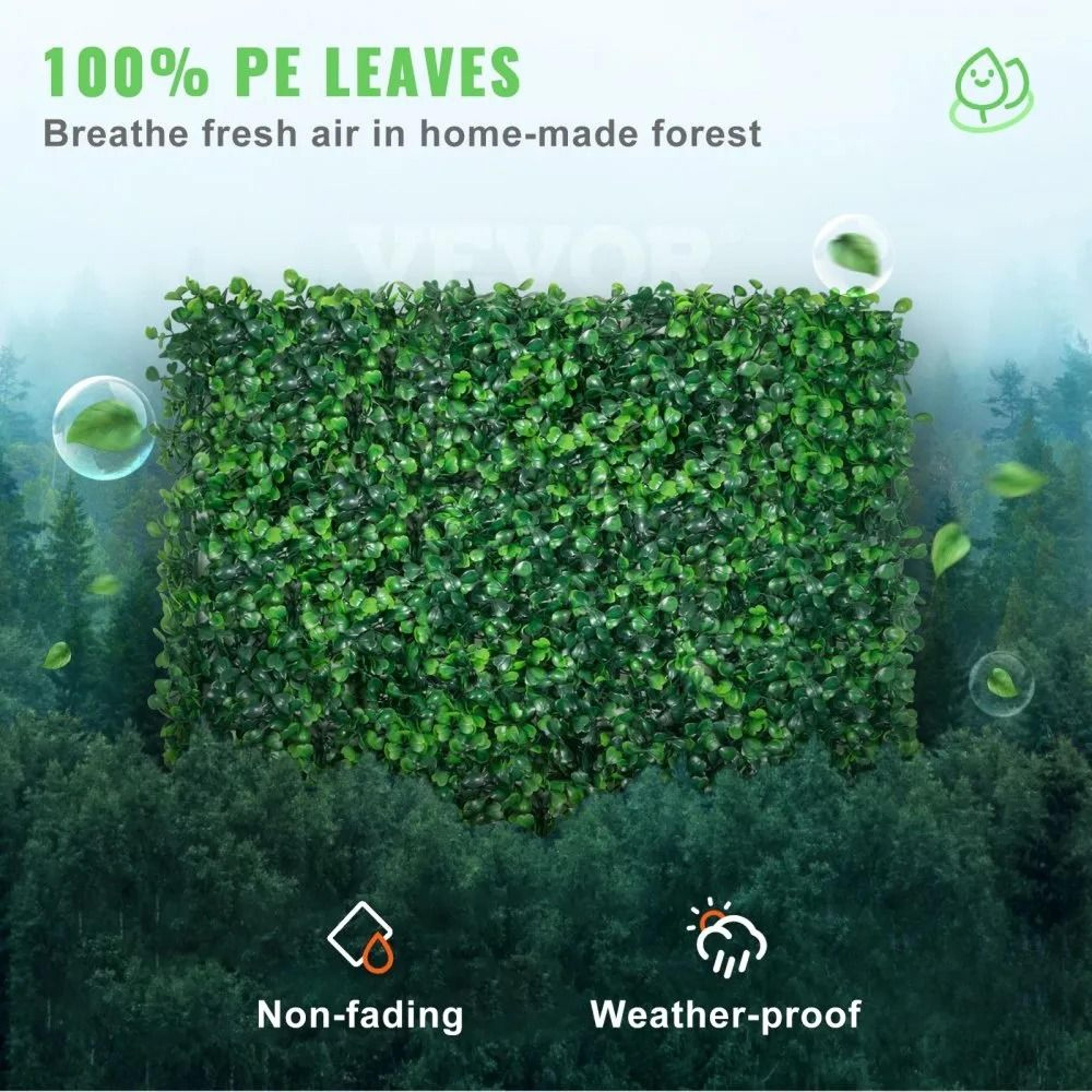 Artificial Boxwood Panels UV Protected Privacy Hedge Wall For Indoor Outdoor Decor 1