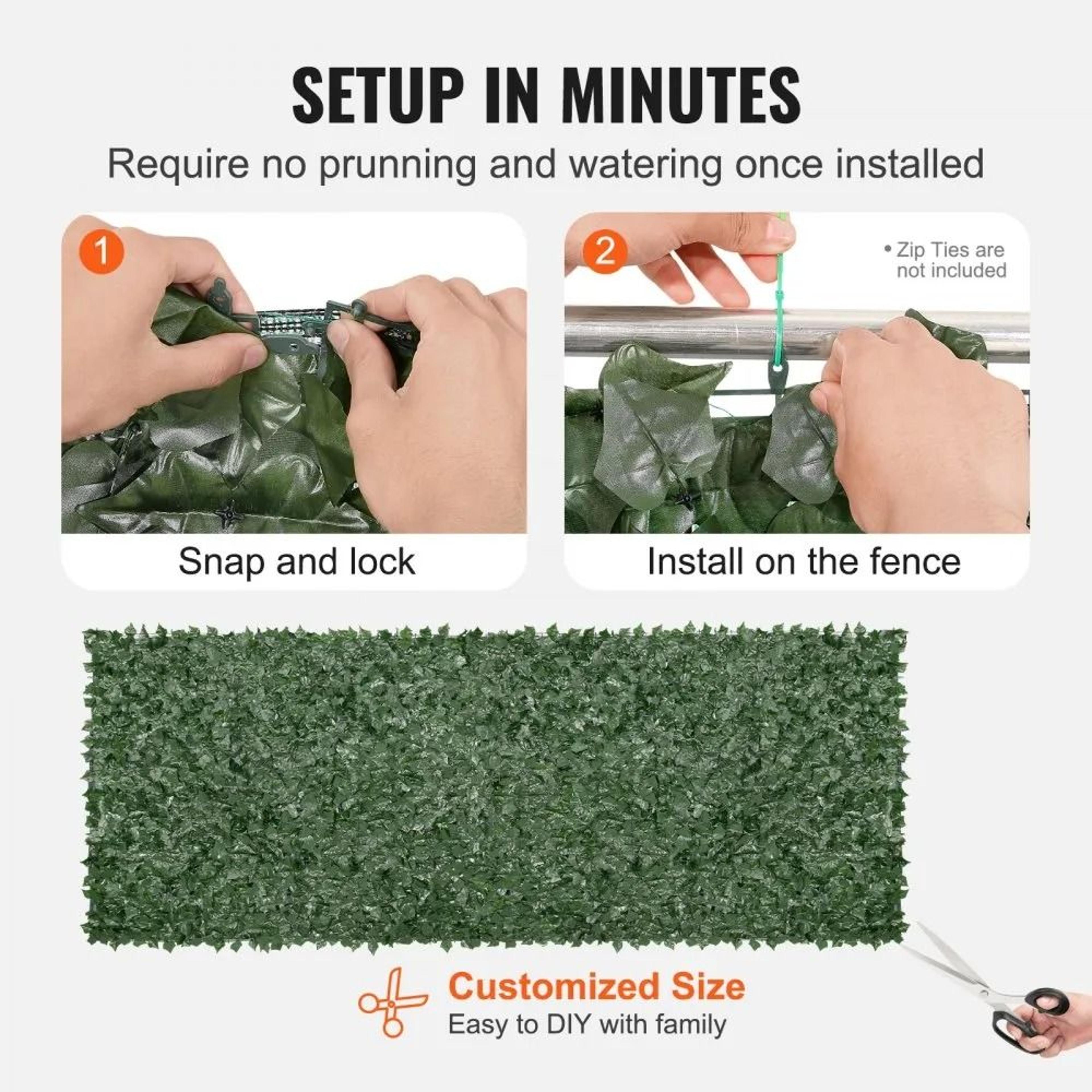 Artificial Ivy Privacy Fence Outdoor Privacy Screen With Realistic Greenery 3