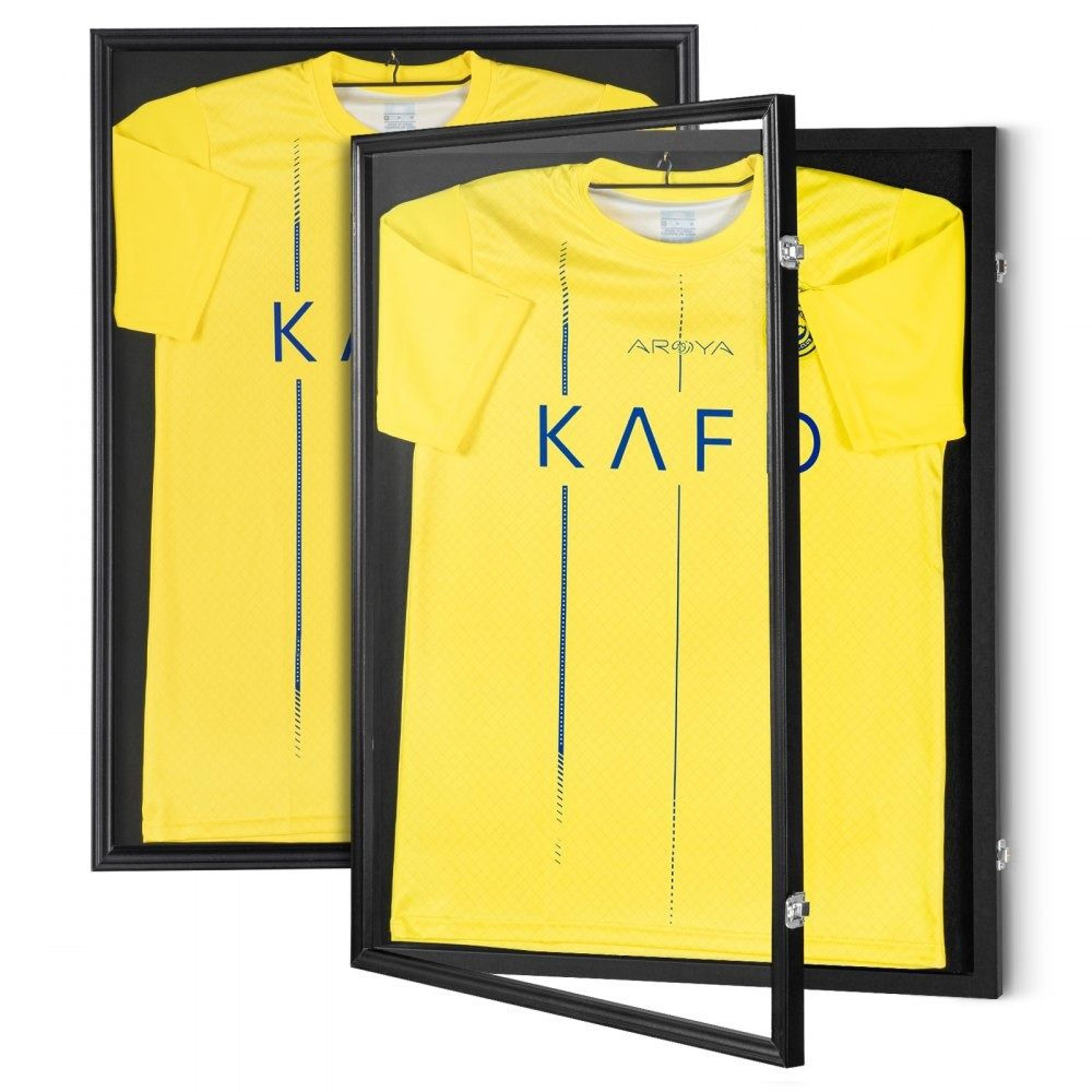 2 pack lockable jersey display frame with uv protection sports jersey shadow box