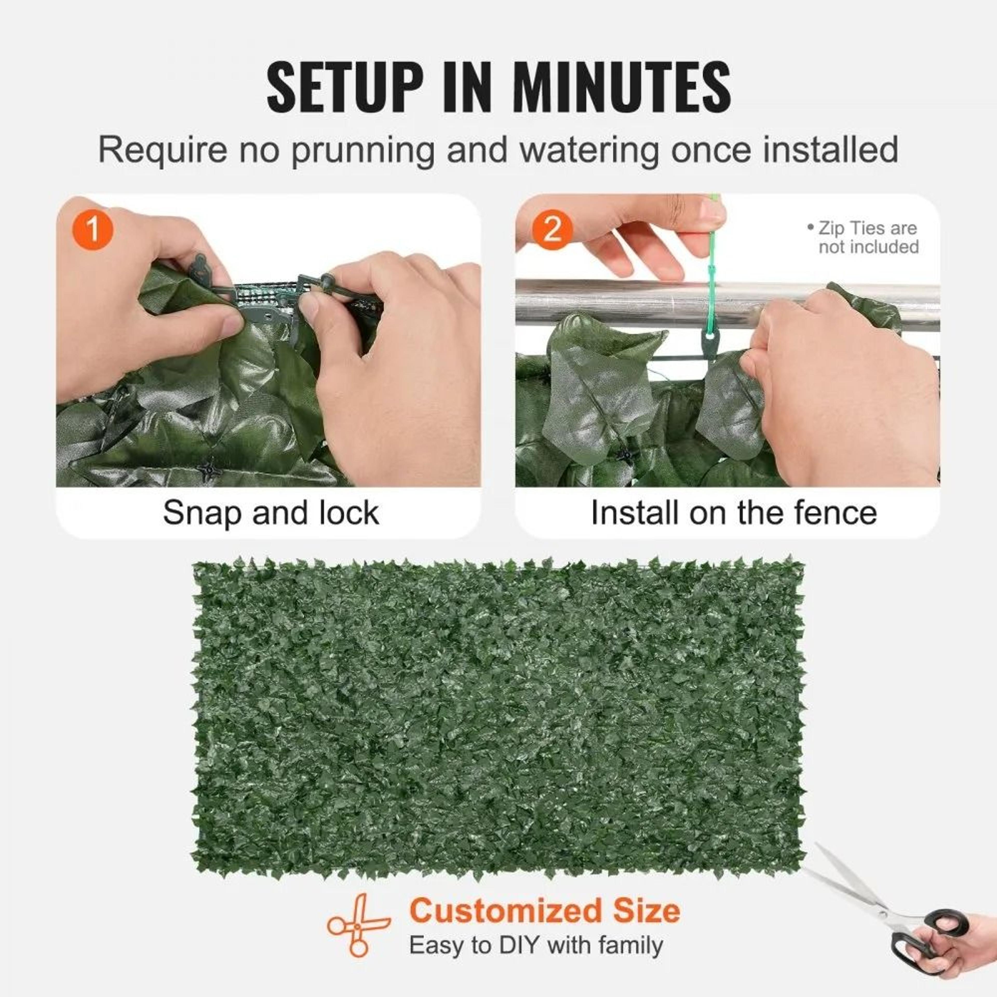 Artificial Ivy Privacy Fence Outdoor Green Wall Screen 4