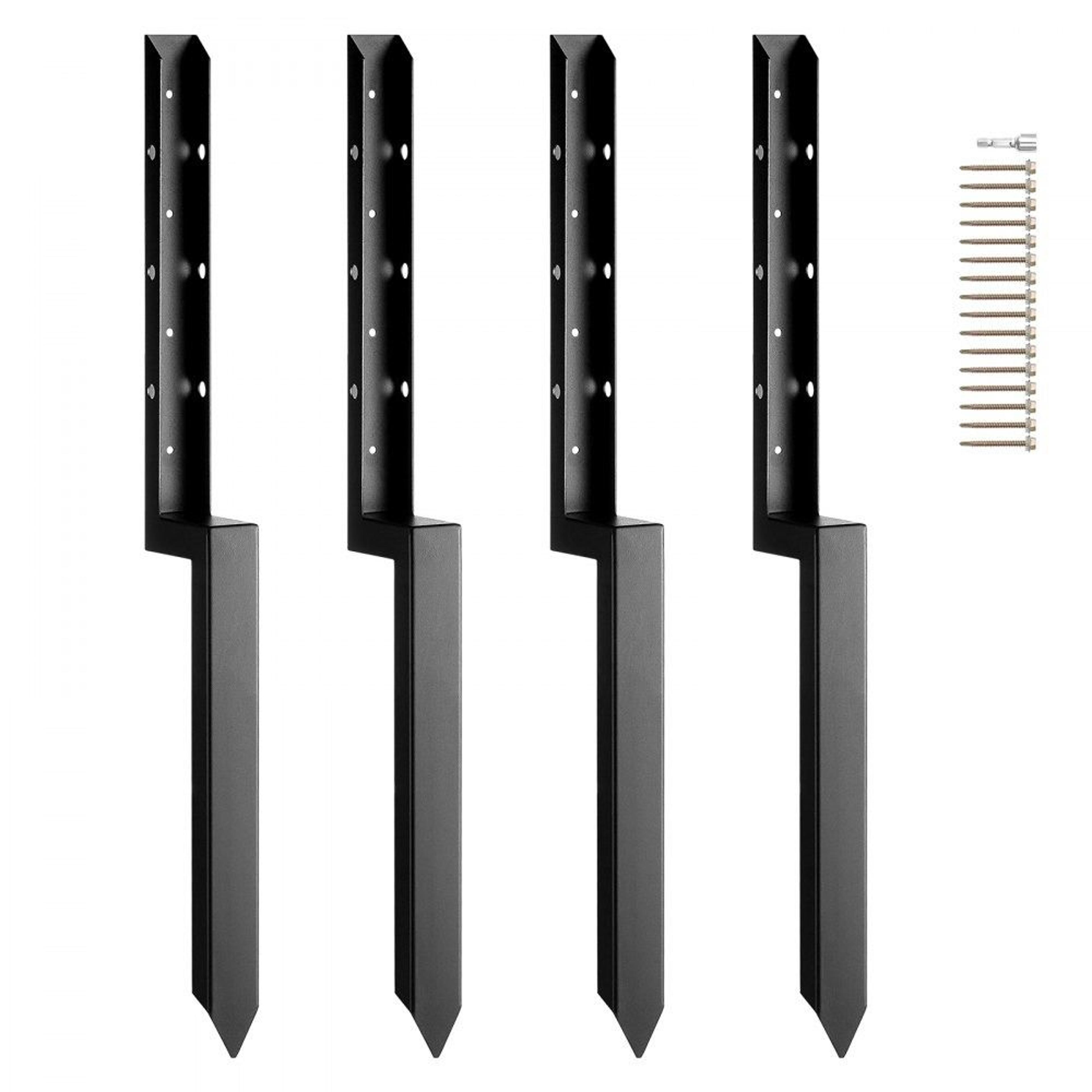heavy duty fence post anchor repair kit for 2 inch wood posts
