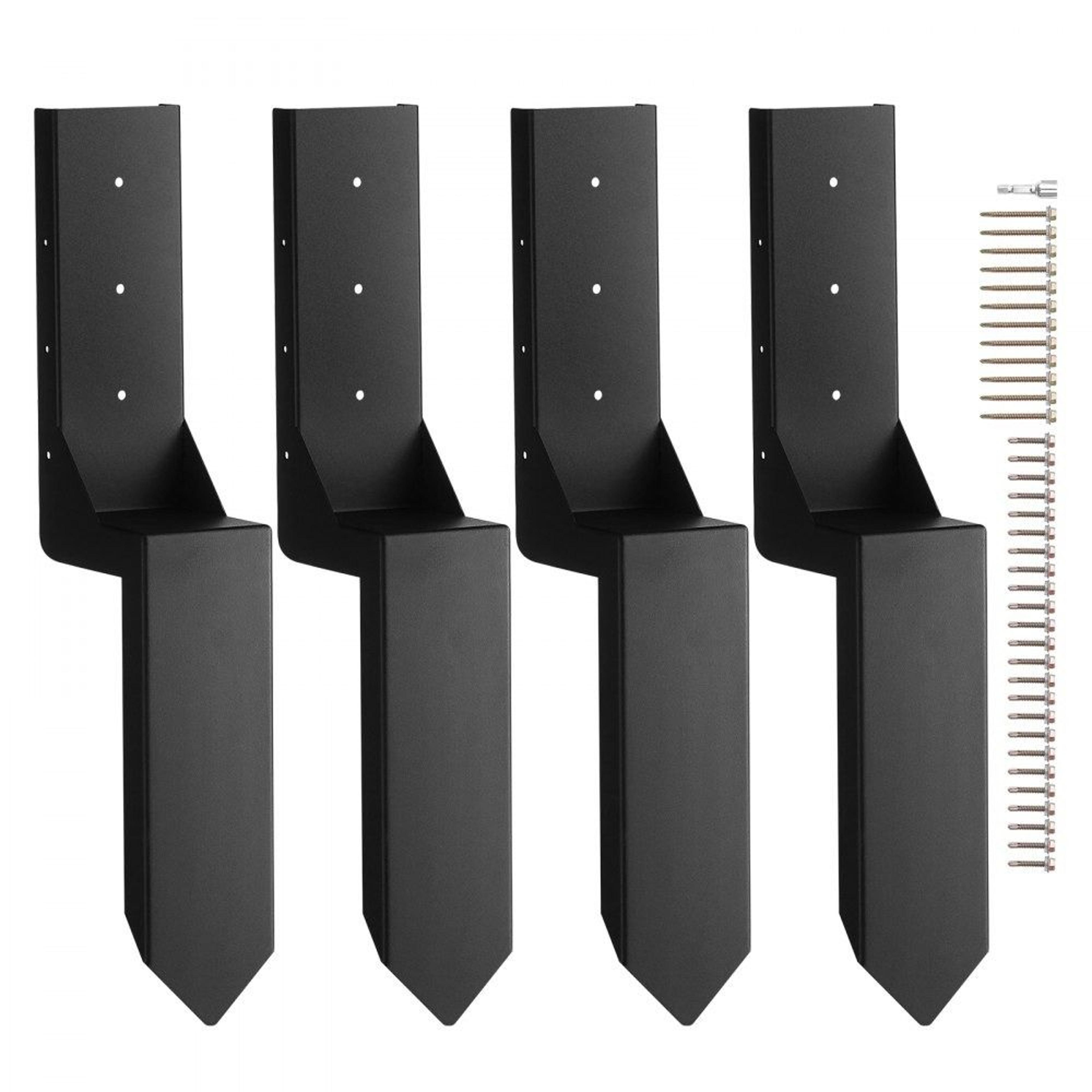 heavy duty fence post anchor repair kit for 3.5 inch wood posts